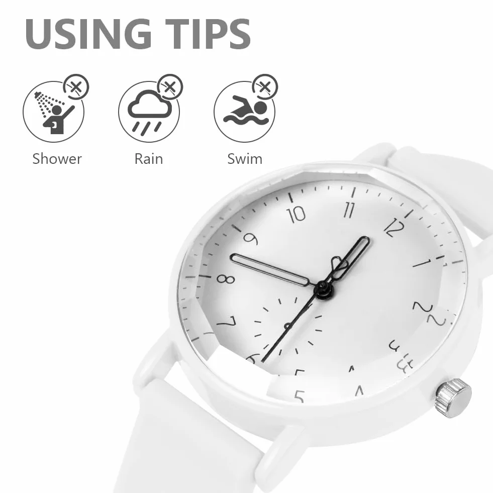 OFFCUP Reloj para Mujer Con Correa de Silicona, Deportivo de 38mm, Analógico de Cuarzo Con Esfera de Fácil Lectura, de Pulsera para Enfermeras, Estudiantes y Niñas