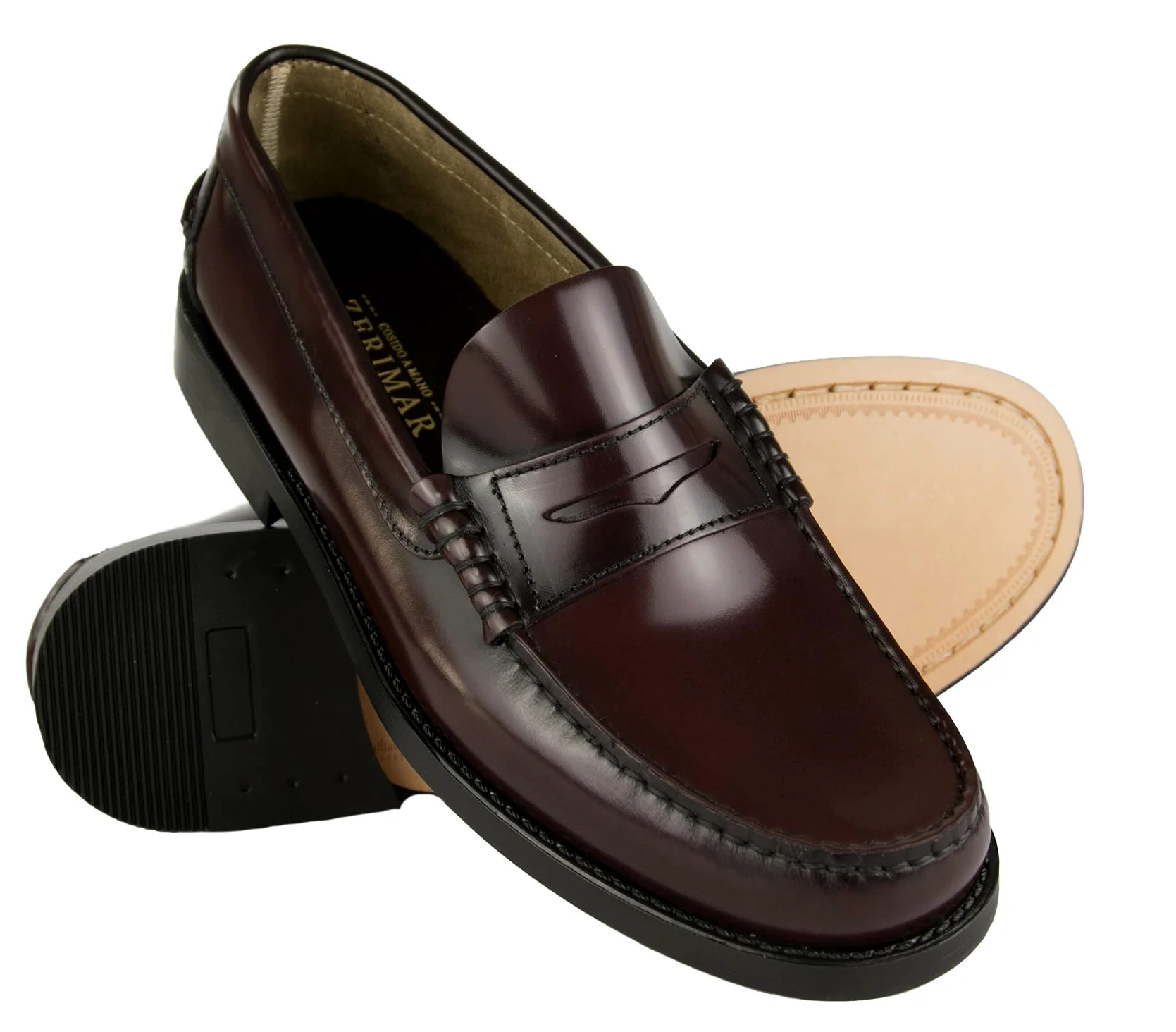 Zerimar Castellanos para Hombres Casuales | Zapatos Mocasines Antifaz Hombre | Mocasines para Hombre Piel | Zapatos Castellanos Mocasin Hombre | Fabricados en España
