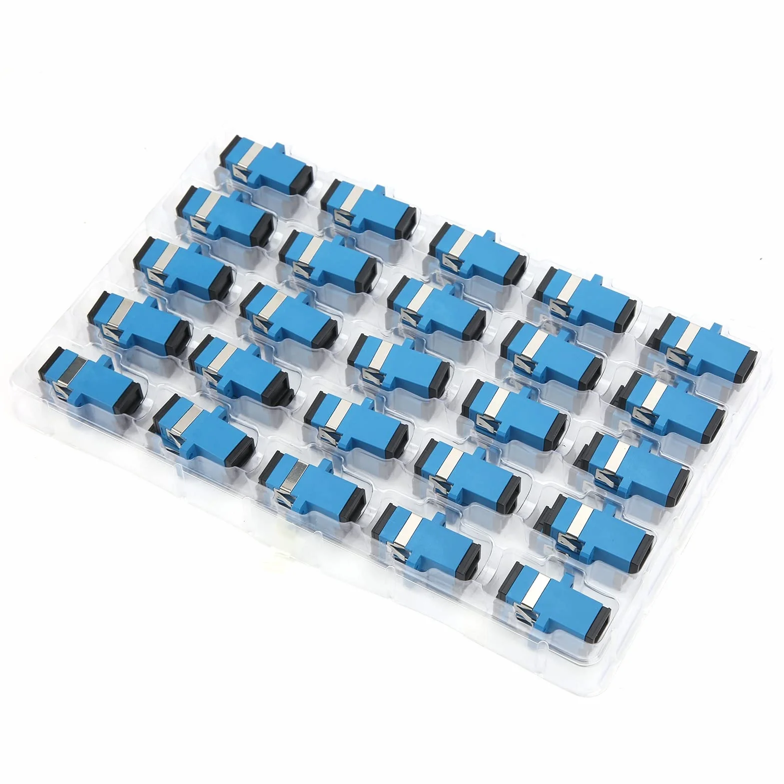 Acoplador SC-SC Fibra Óptica 50 Piezas Brida Simple Adaptador Conector Industrial