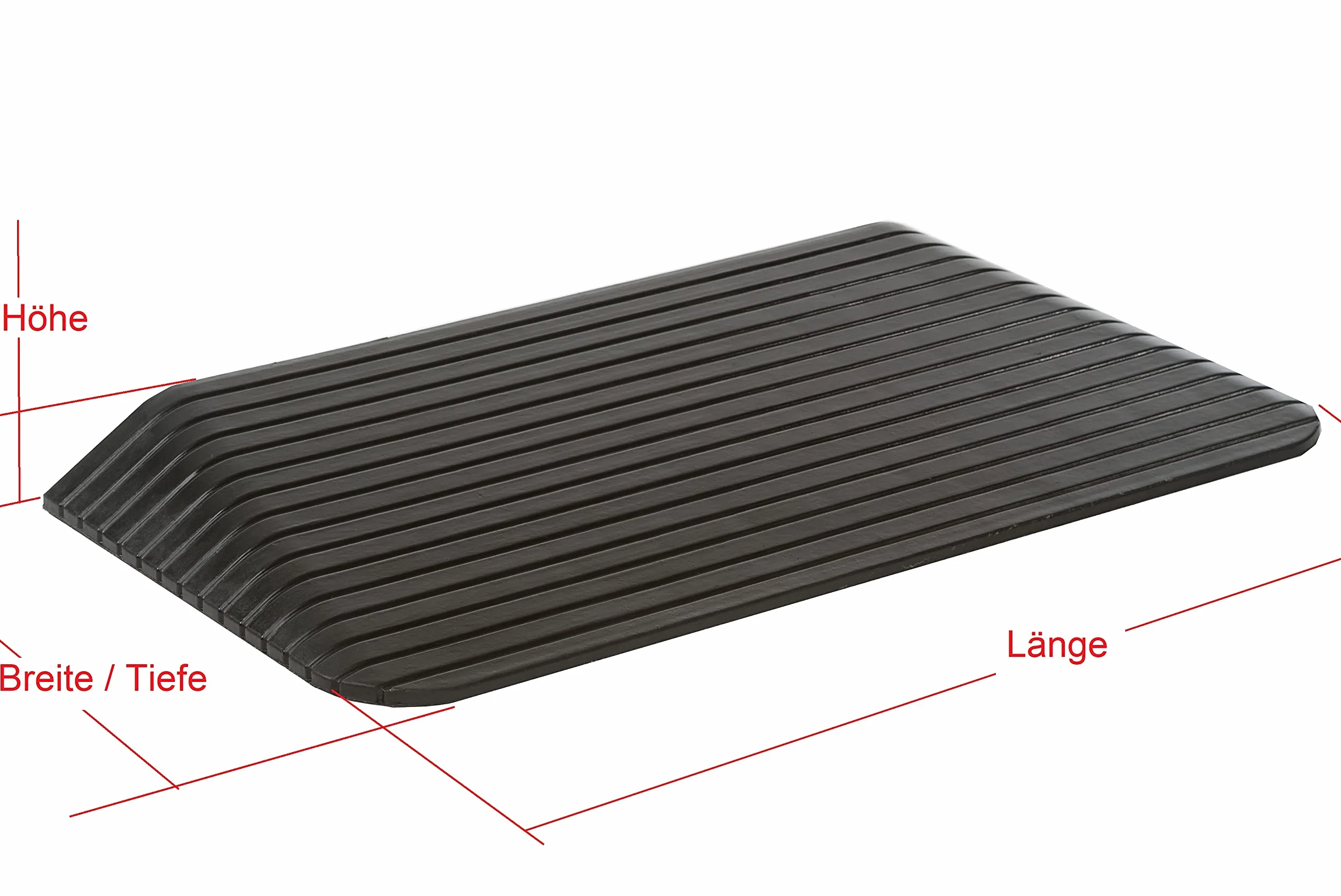 Bepco Rampa para sillas de ruedas de goma 9,0 x 90 x 53 cm