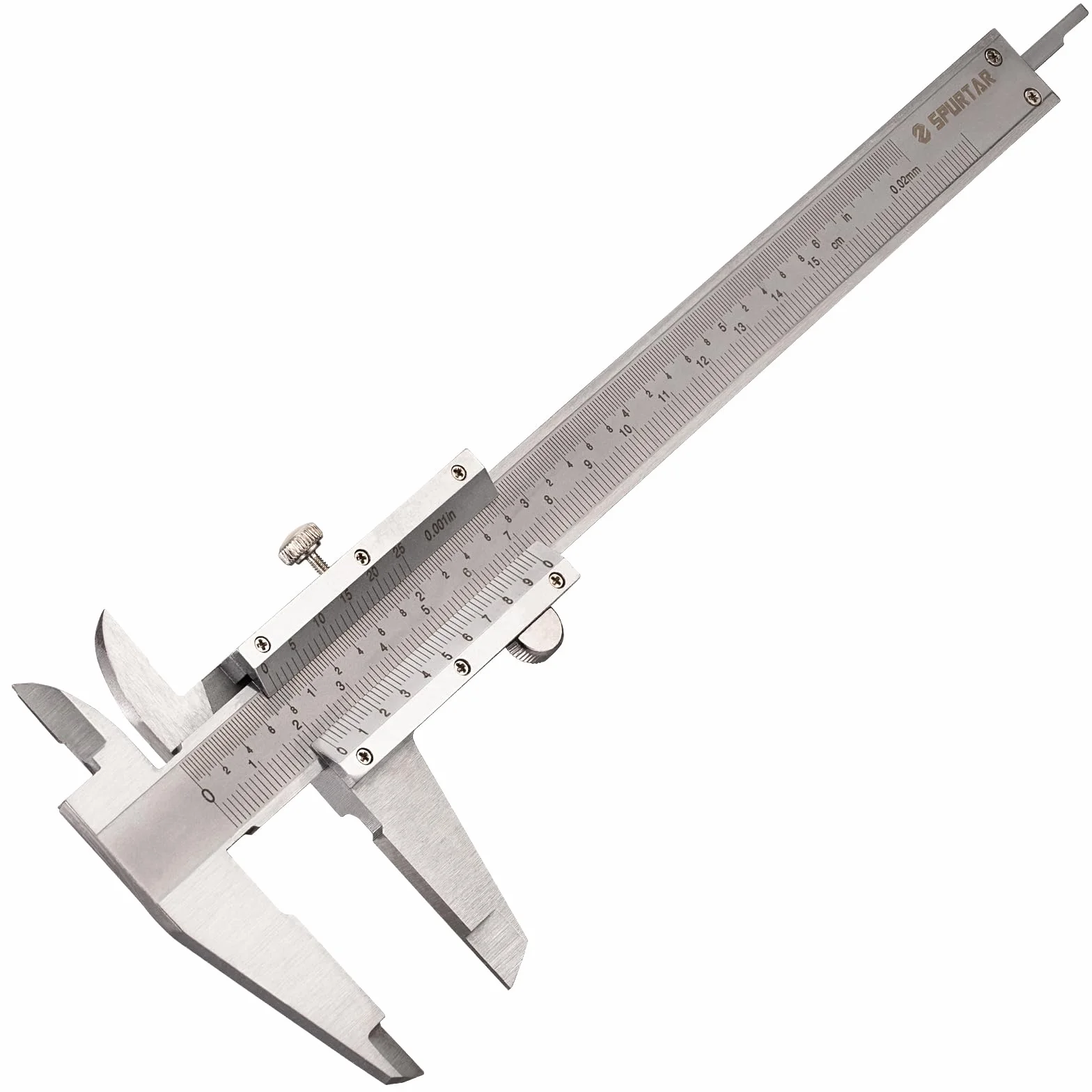 Spurtar Calibre 150 mm 6 pulgadas analógico medición diámetro profundidad 0,02 mm 0,001 pulgadas
