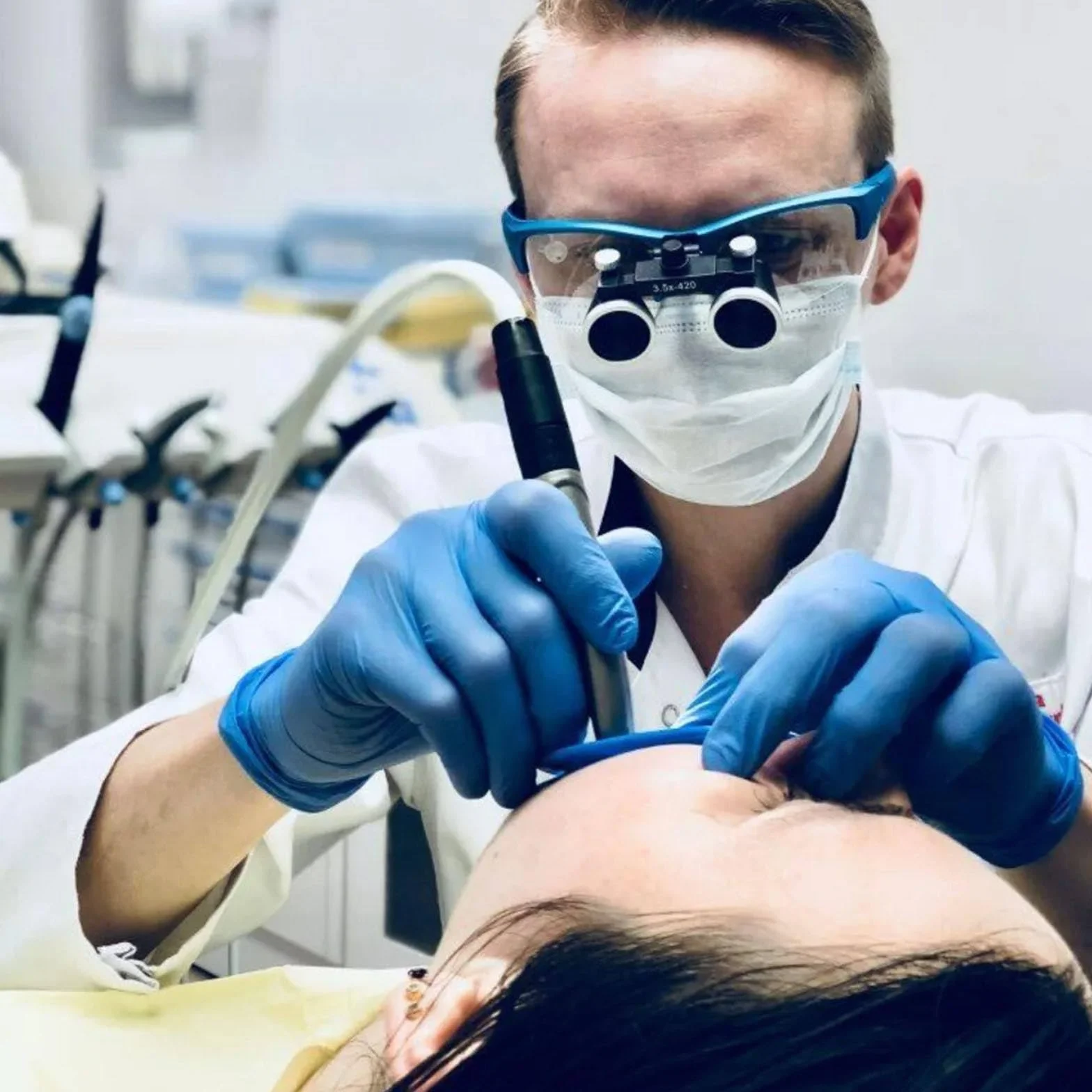 Lupas dentales quirúrgicas 3,5X binocular para laboratorio odontología