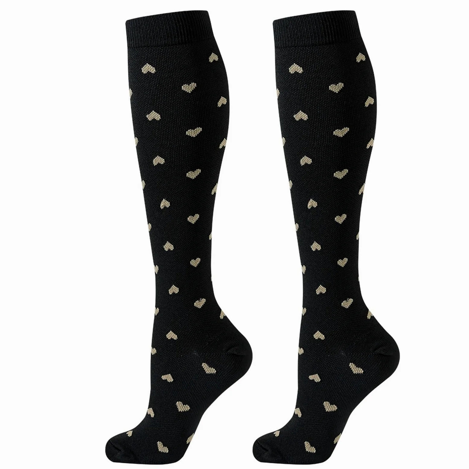 Medias De Compresion 6 Pares de Calcetines de compresión for el corazón, Calcetines de compresión for Enfermeras, Calcetines Deportivos for Mujeres, Mujeres, Correr(S M)