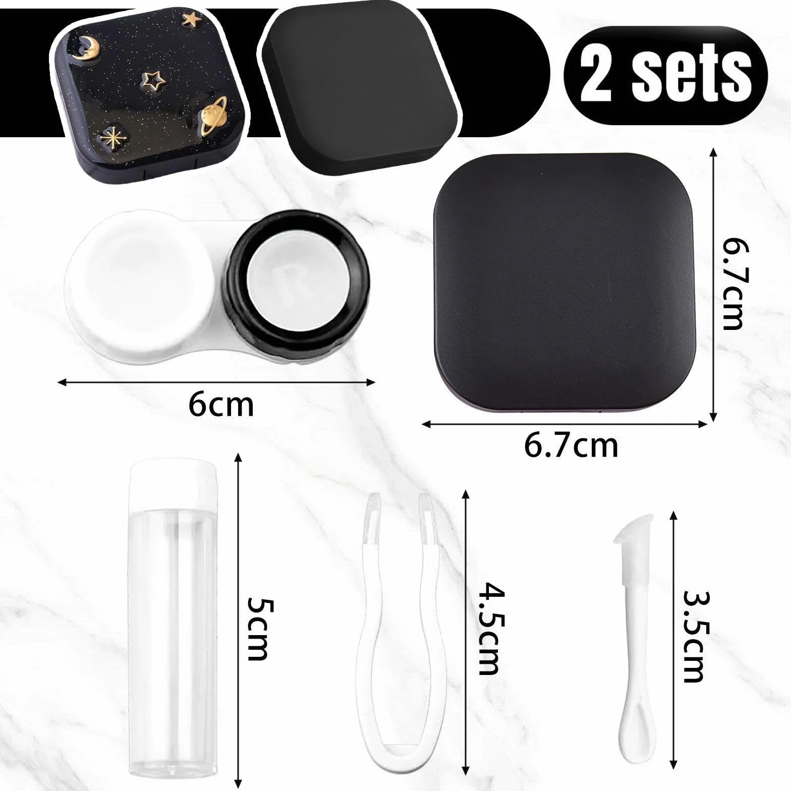 Cajas de Almacenamiento de Lentes de Contacto Cosméticas Portátiles para Viaje
