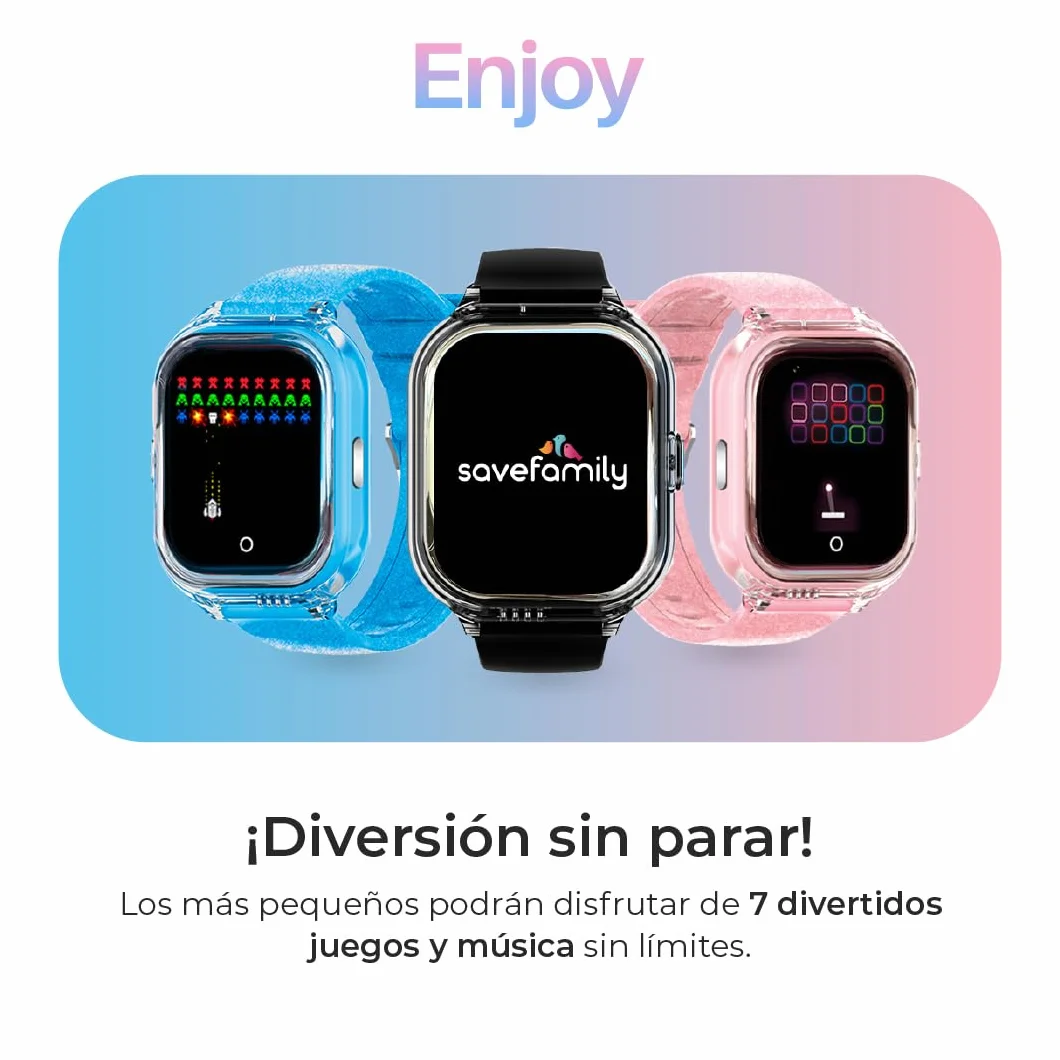 Reloj Inteligente Niño con Localizador GPS, Juegos, Cámara, Llamadas, SOS, SIM Incluida Azul