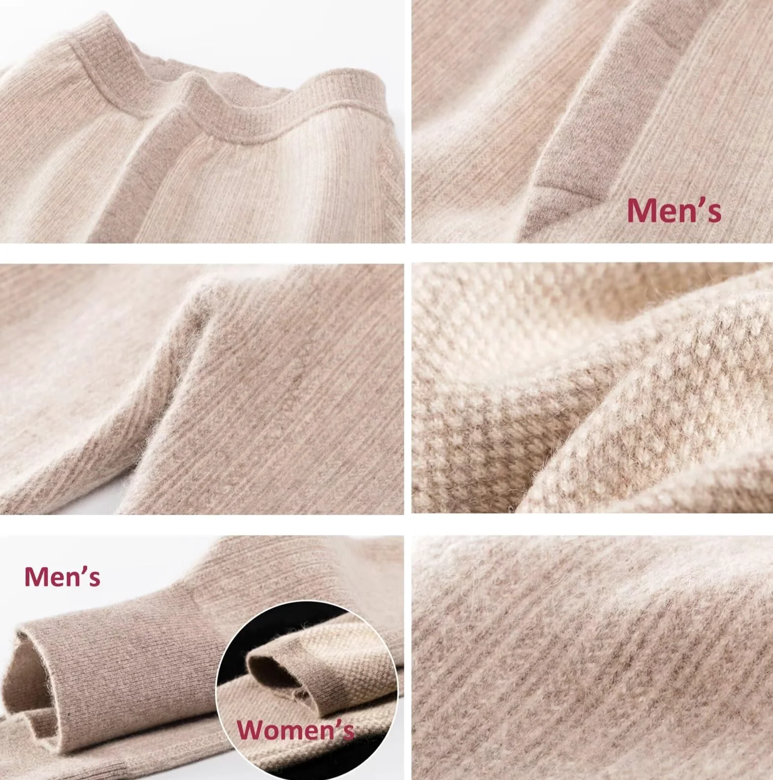 Pantalones Térmicos para Hombre Mujer,97.1% Cachemira Pantalones Térmicos Leggings para Invierno Otoño