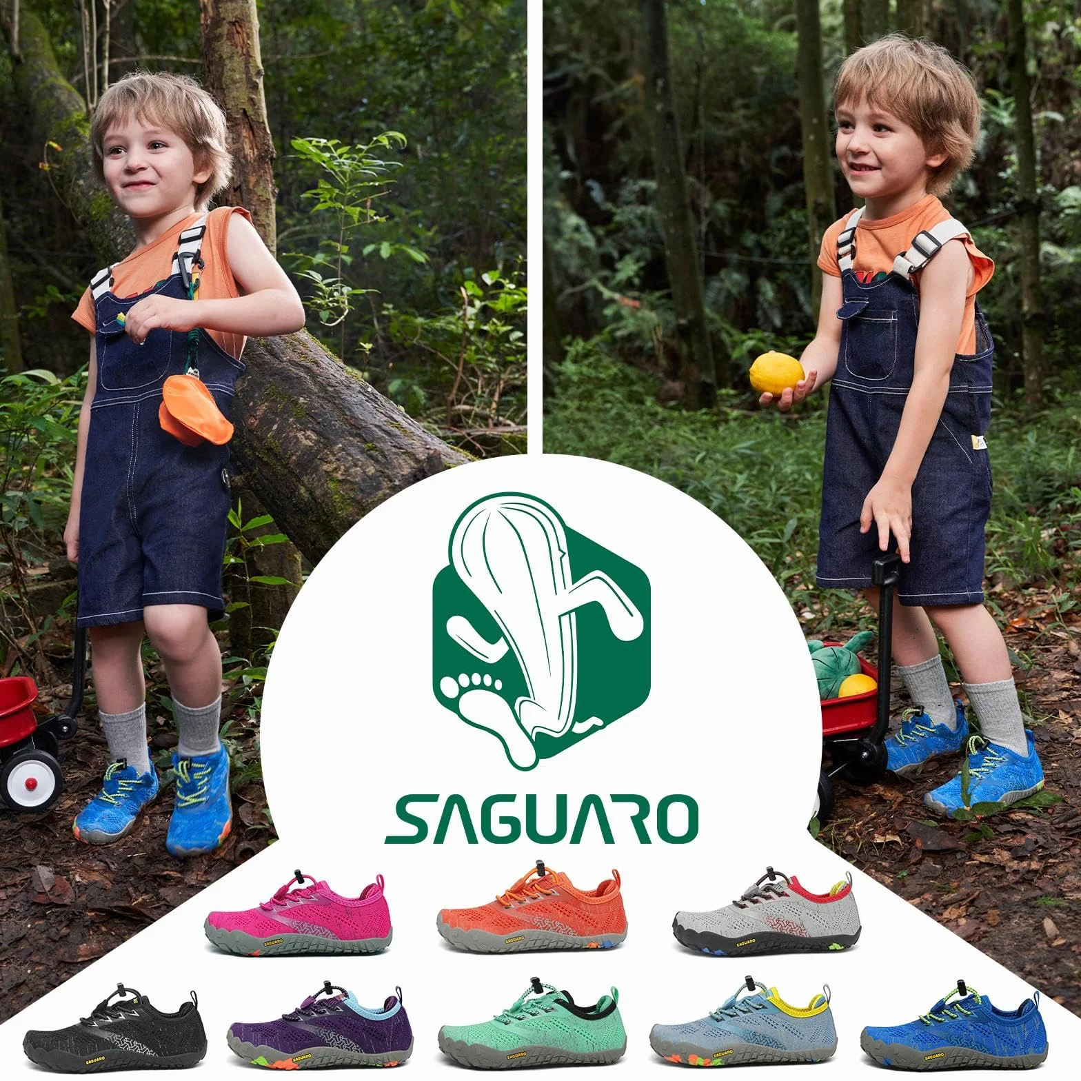 SAGUARO Minimalistas Barefoot Zapatillas de Trail Running Niños Transpirables Exterior