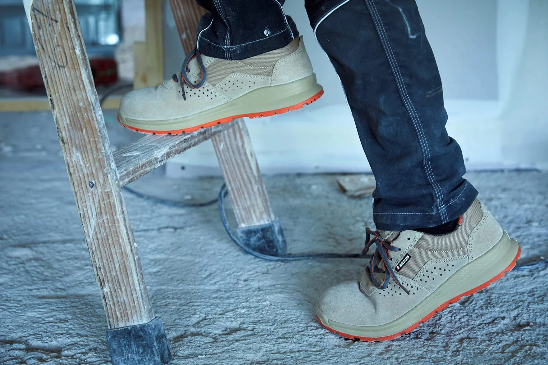 Bellota FTW3050S1P - Zapato de Seguridad Core S1P de Hombre y Mujer de Piel Serraje Transpirable, Ligero y Resistente a Golpes y Rozaduras