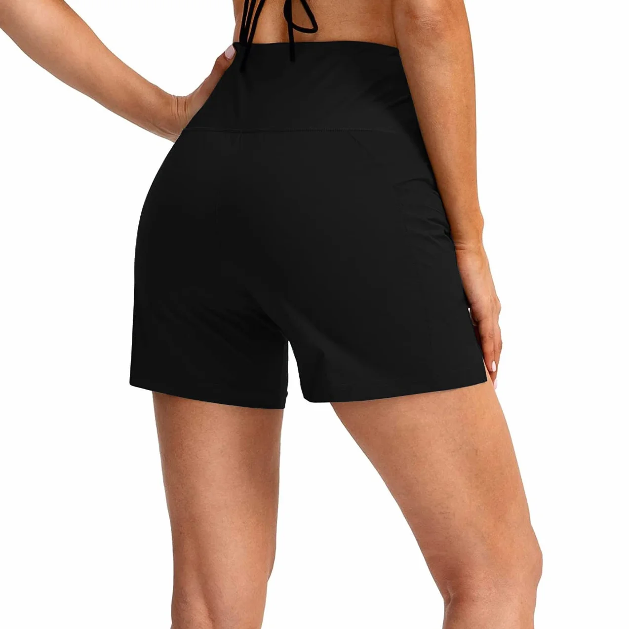 Shorts de Baño Mujer Bañador Shorts de Natación Boyleg Secado Rápido Playa Surf Essential Bikini Short Deportes Acuáticos Pantalones Cortos