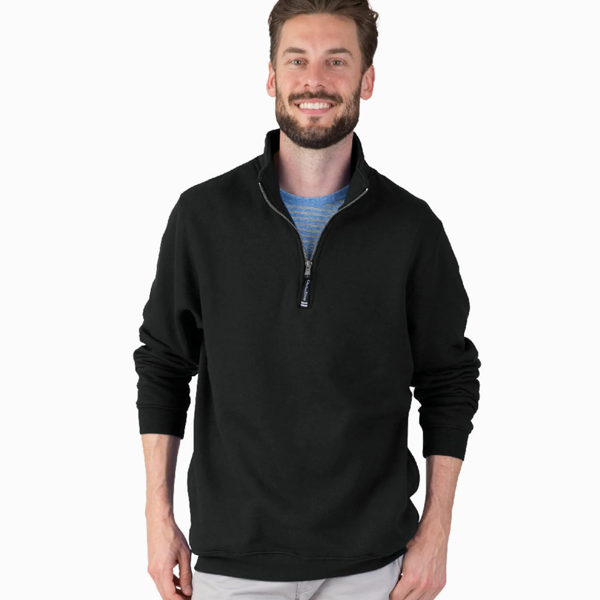 Charles River Apparel Crosswind Quarter Zip Sweatshirt Sudadera Hombre (Pack de 1)