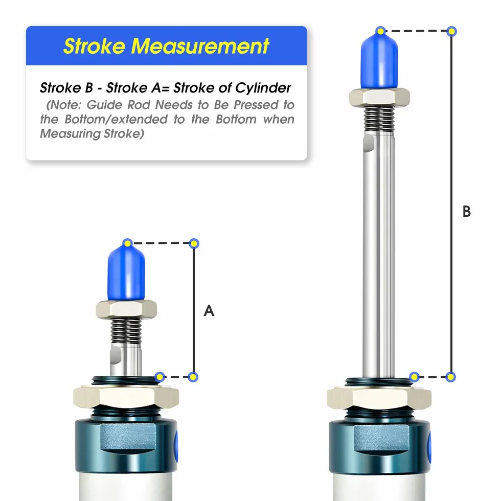 TAILONZ PNEUMATIC Cilindro neumático doble efecto 32 mm 75 mm carrera MAL32x75