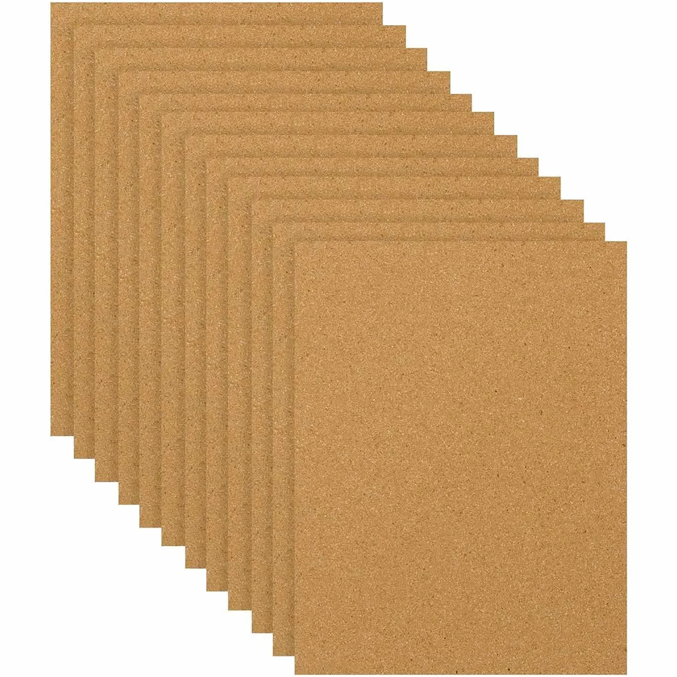 Pack de 12 Láminas de Corcho 40x60 cm 2 mm Grosor para Decoración y Manualidades