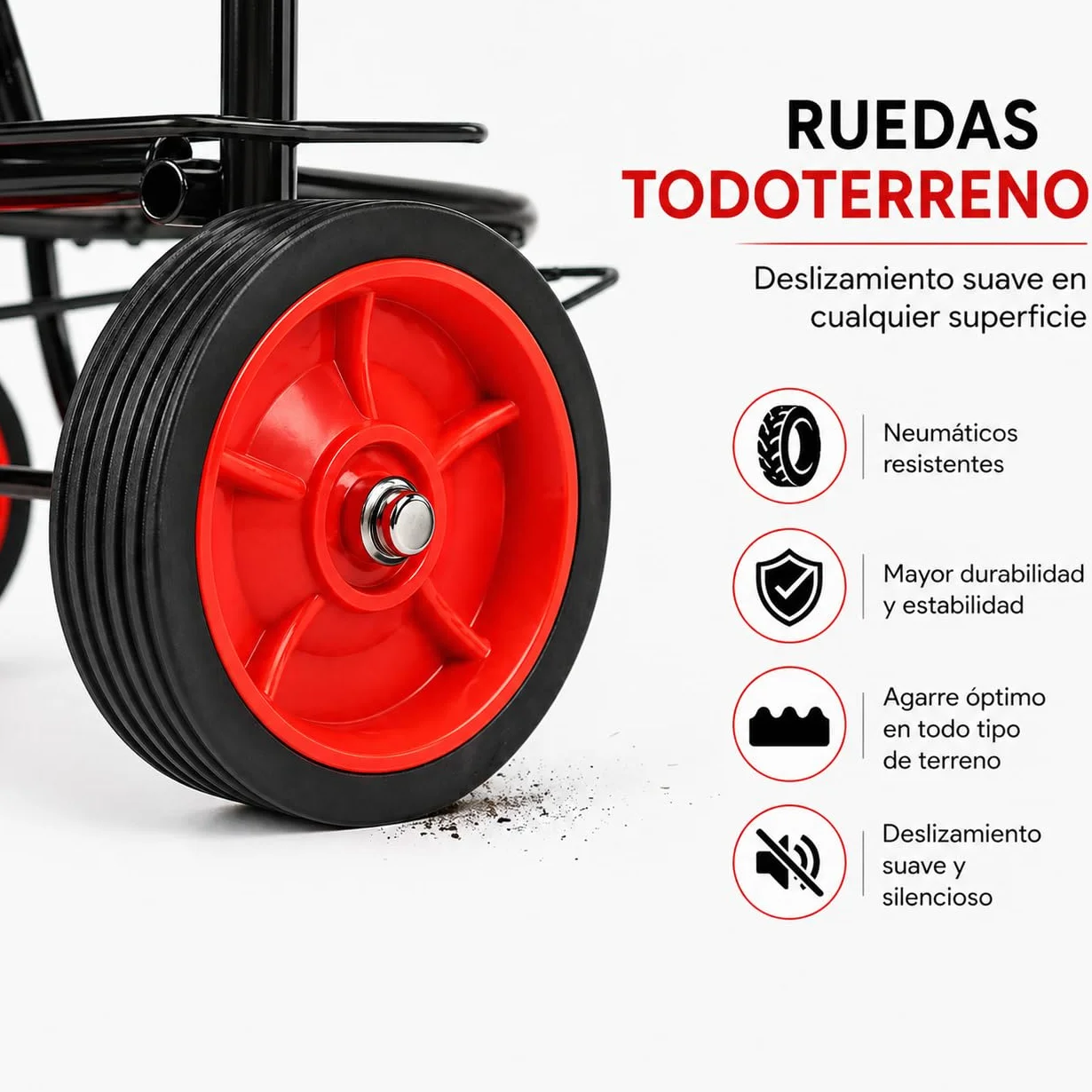 Carro Playa Multiusos Plegable Estructura Metálica Ruedas Grandes Porta Neveras Exterior Camping