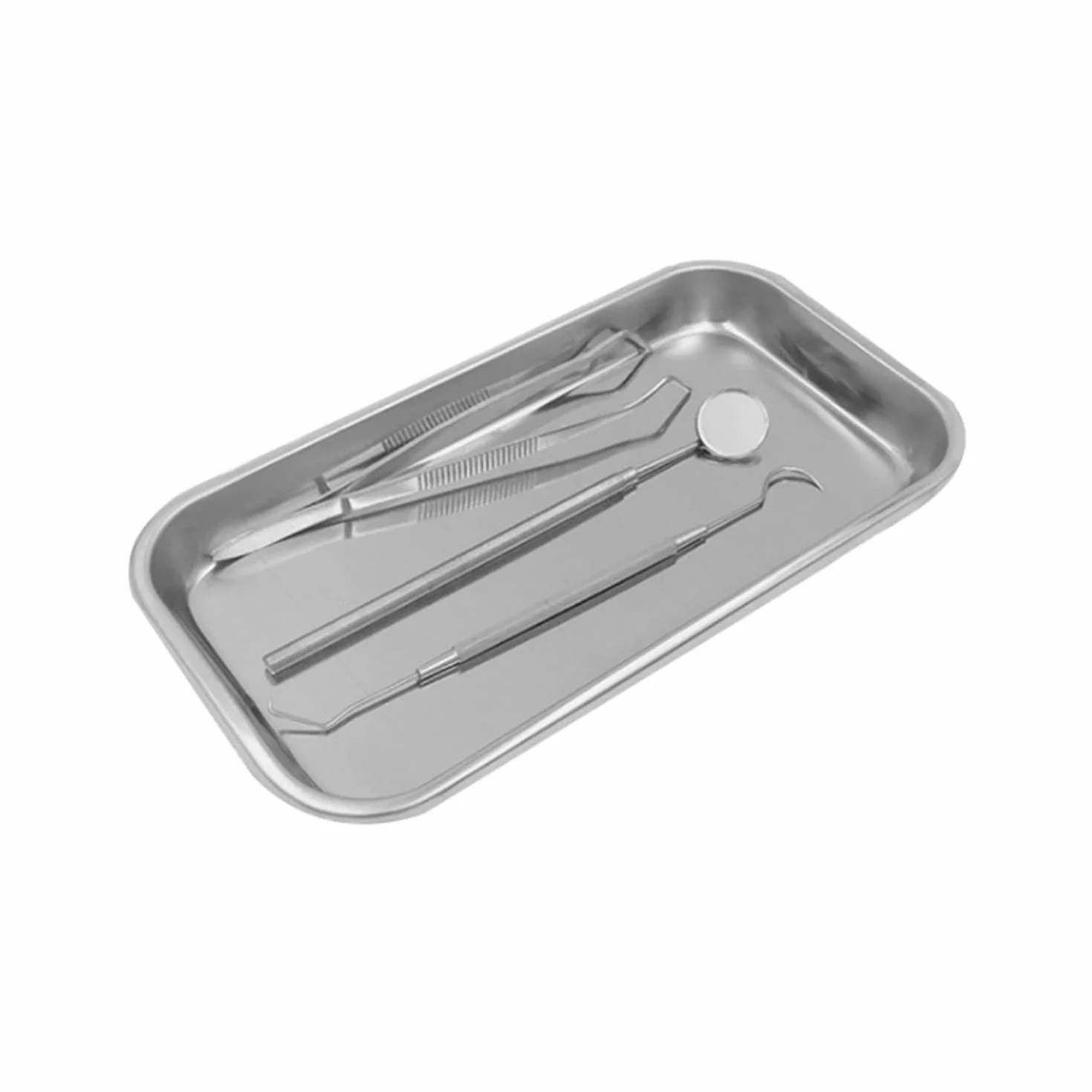 Bandeja médica de Acero Inoxidable para Instrumentos de Laboratorio
