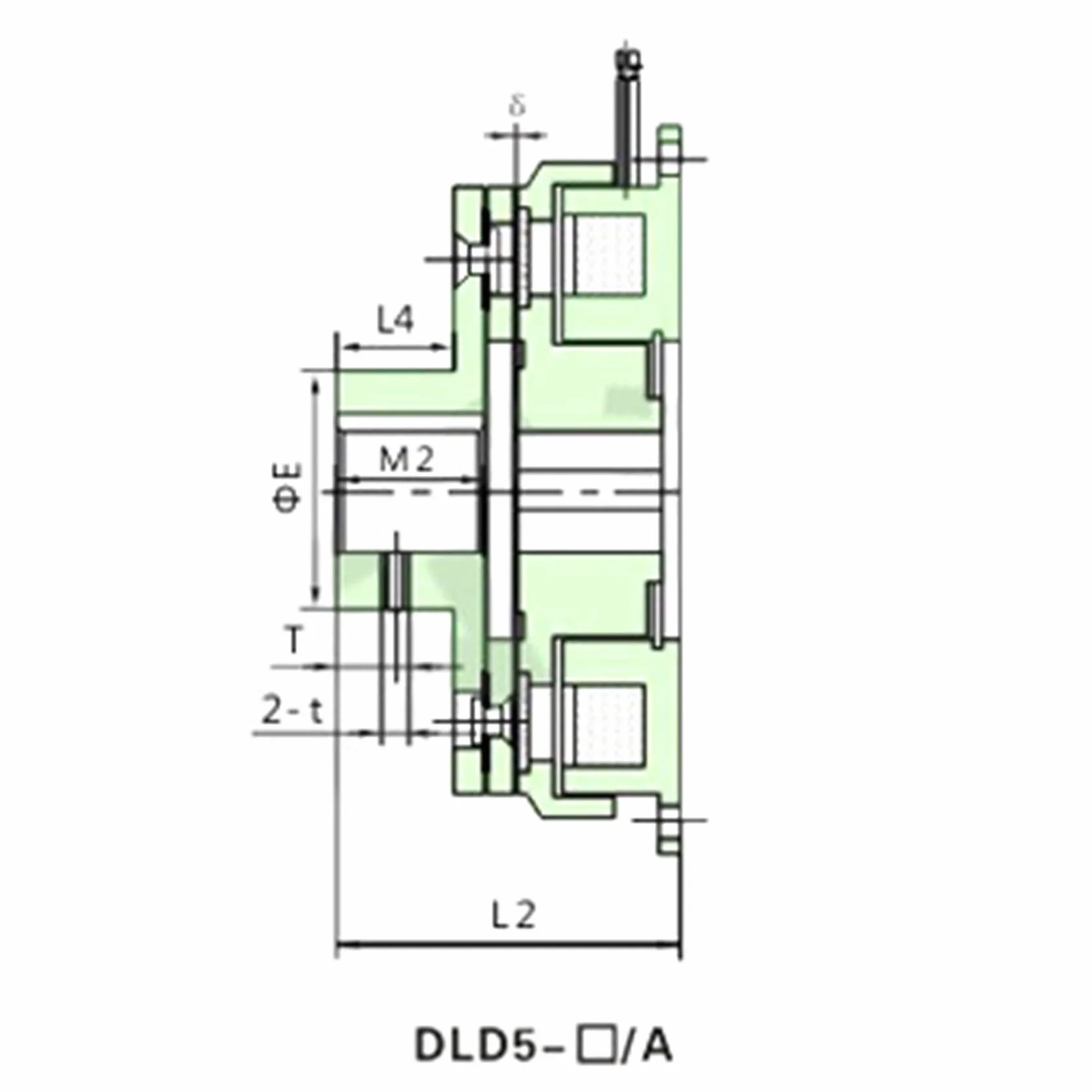 Embrague electromagnético DLD6-05 DC24V tipo seco de una sola placa