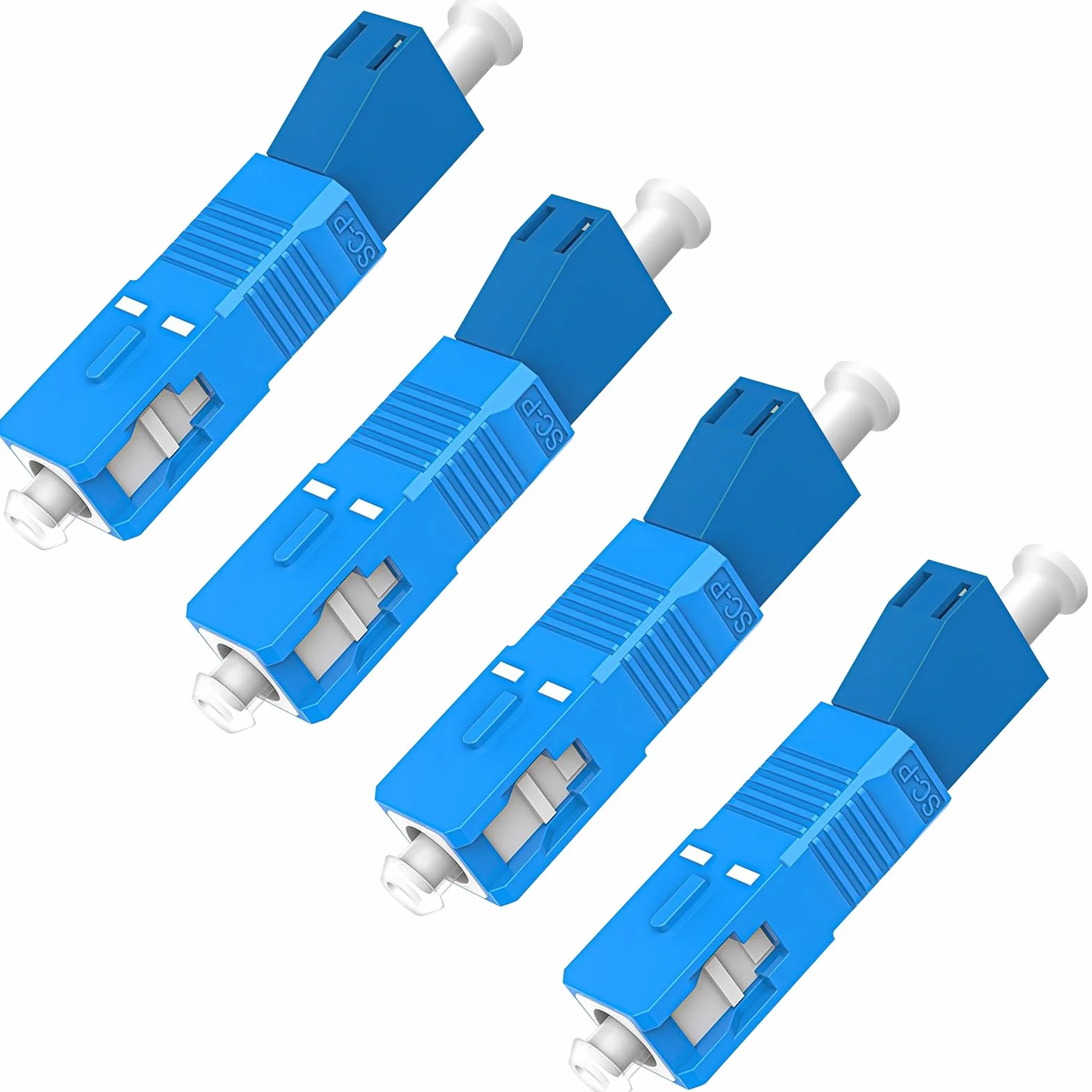 Duttek Adaptador de Fibra Óptica SC Macho a LC Hembra, Modo único 9/125um, 4 Pack