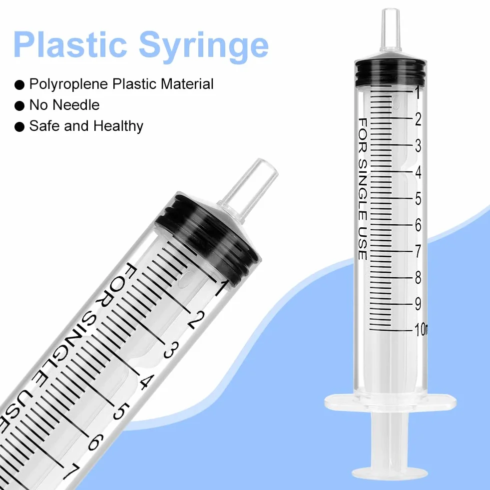 OFFCUP Jeringas 8pcs 10ml Jeringa de Plástico Reutilizable para Jardín Laboratorio Medición Riego