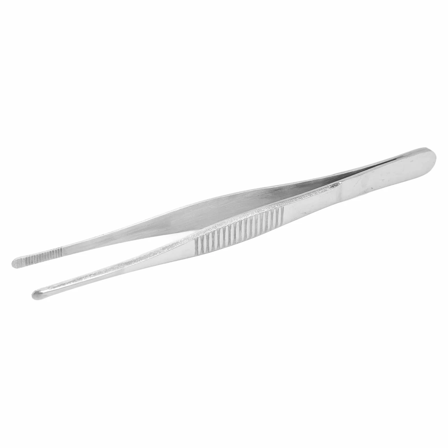 Pinzas médicas de acero inoxidable 5,5 pulgadas 14 cm punta recta dentada antideslizante