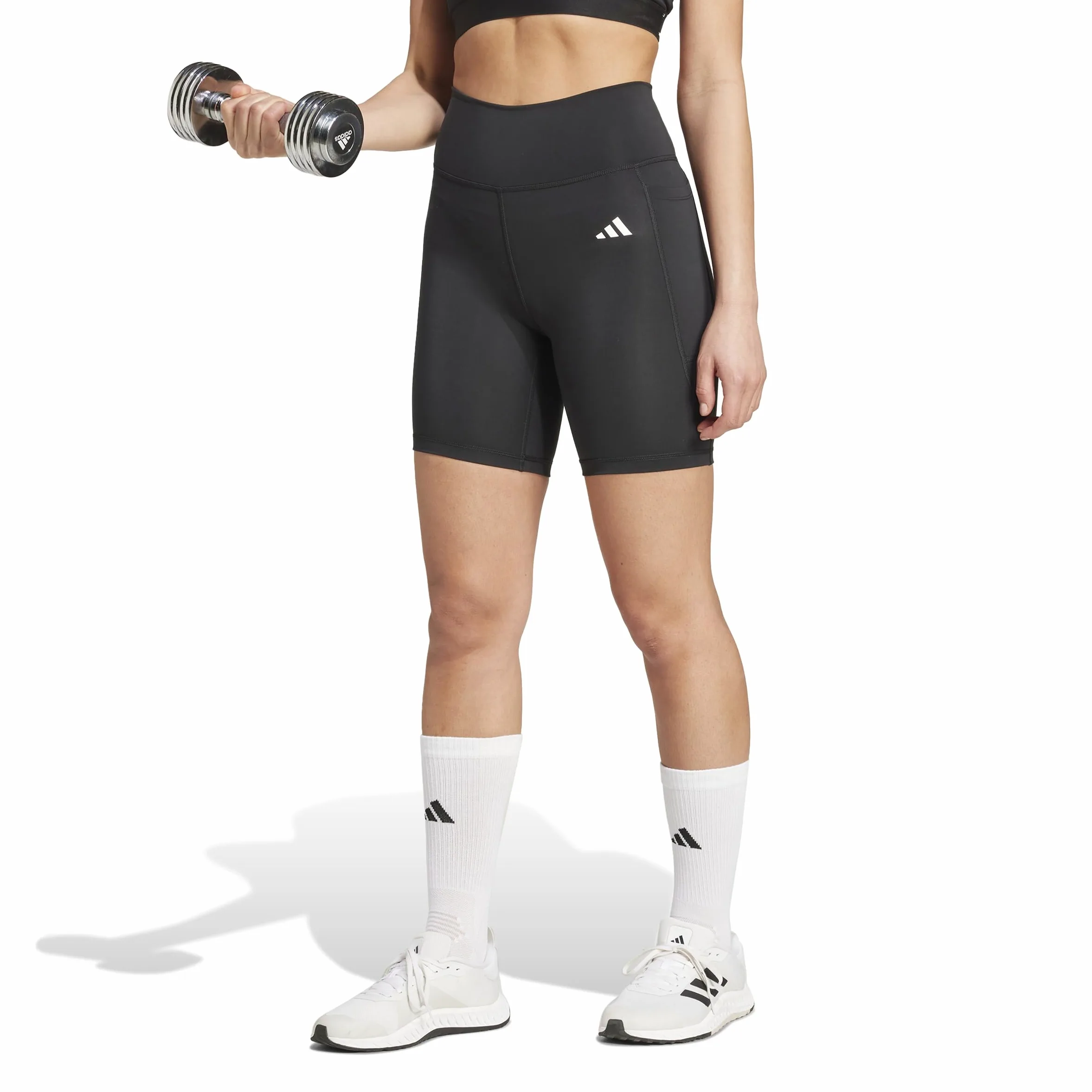 Adidas Mujer Optime Essentials Stash Pocket 7inch Short Leggings