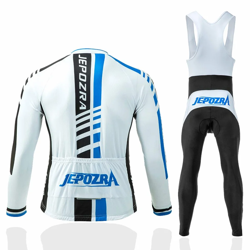 Maillot Ciclismo Hombre Ropa Bicicleta Conjunto MTB Maillot Bici Manga Larga y Culotte Ciclista con Badana Gel