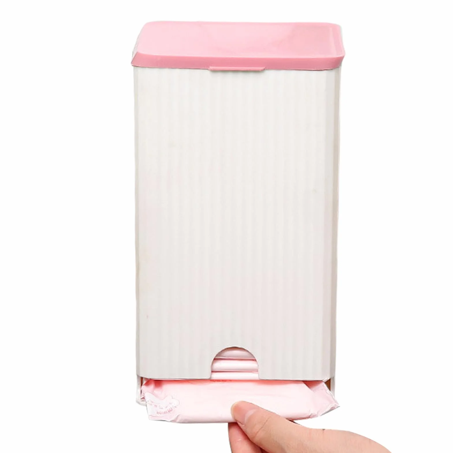 Organizadora Antihumedad Compacta PP 19.5x11.5x11.5cm para Productos Femeninos Papel Higiénico Toallas Sanitarias
