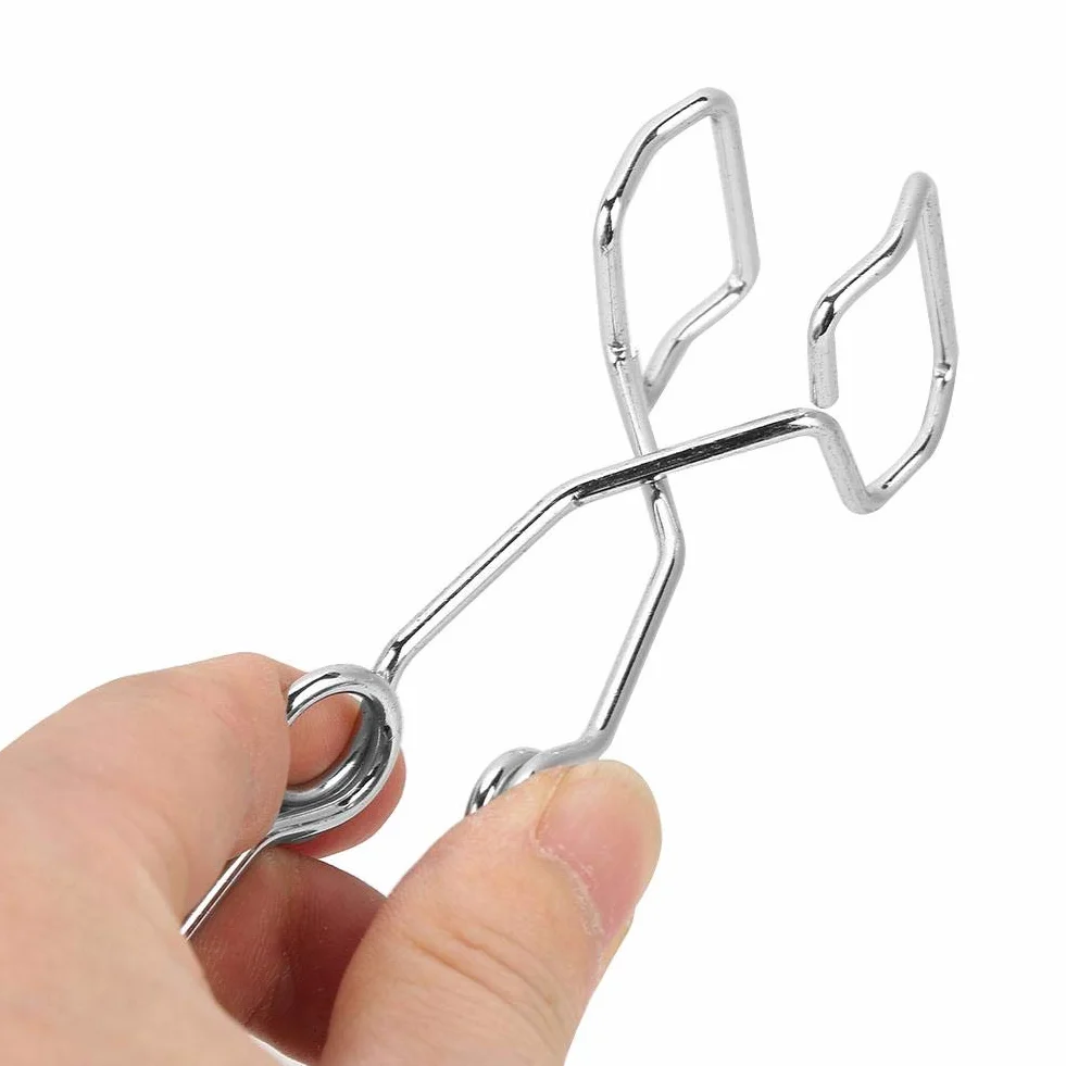 Pinza de acero inoxidable para tubos de ensayo, herramienta de laboratorio, 5 piezas