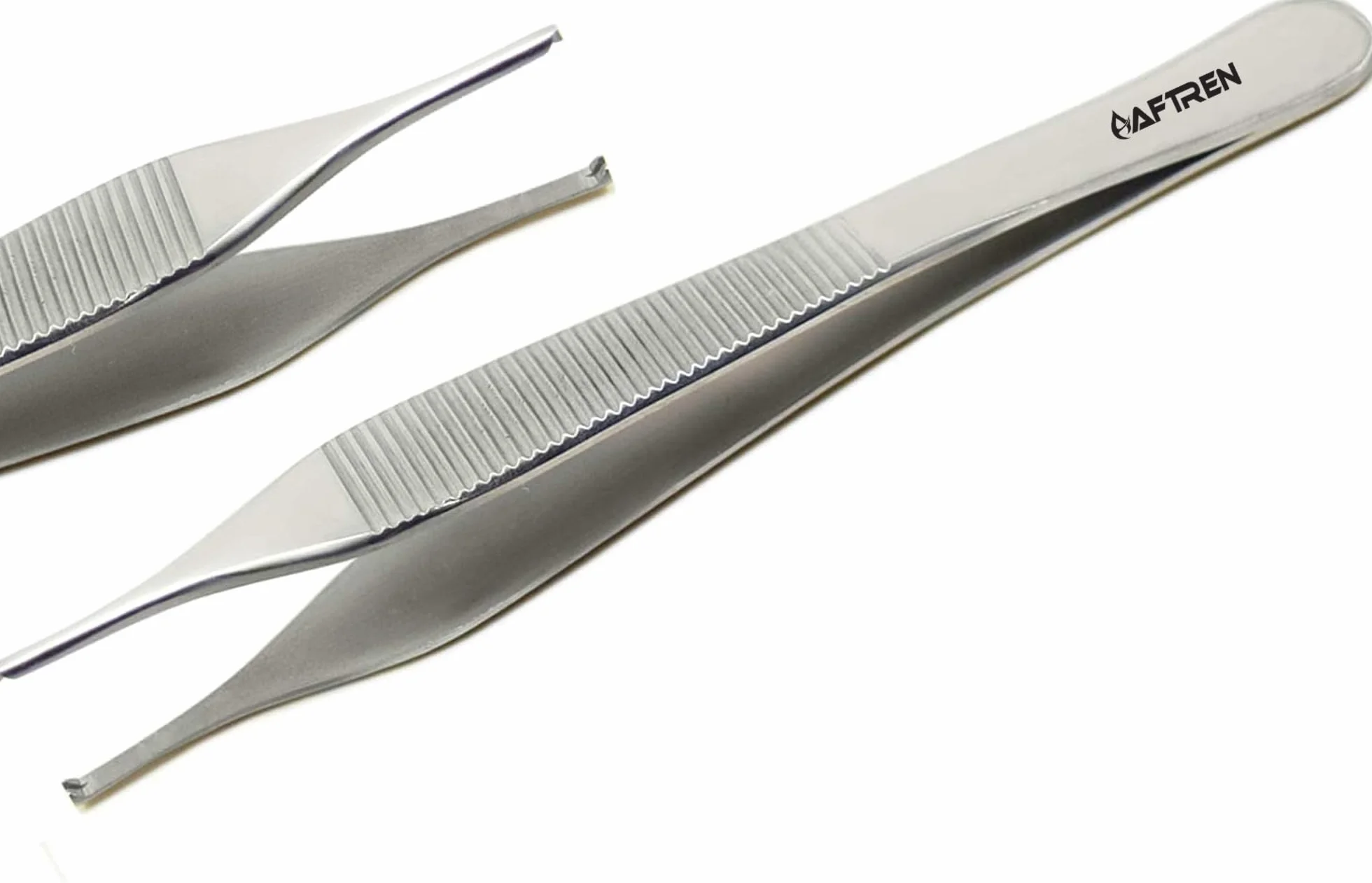 Pinzas Adson Kocher 1x2 dientes acero inoxidable punta fina para vendajes suministros hospitalarios veterinarios