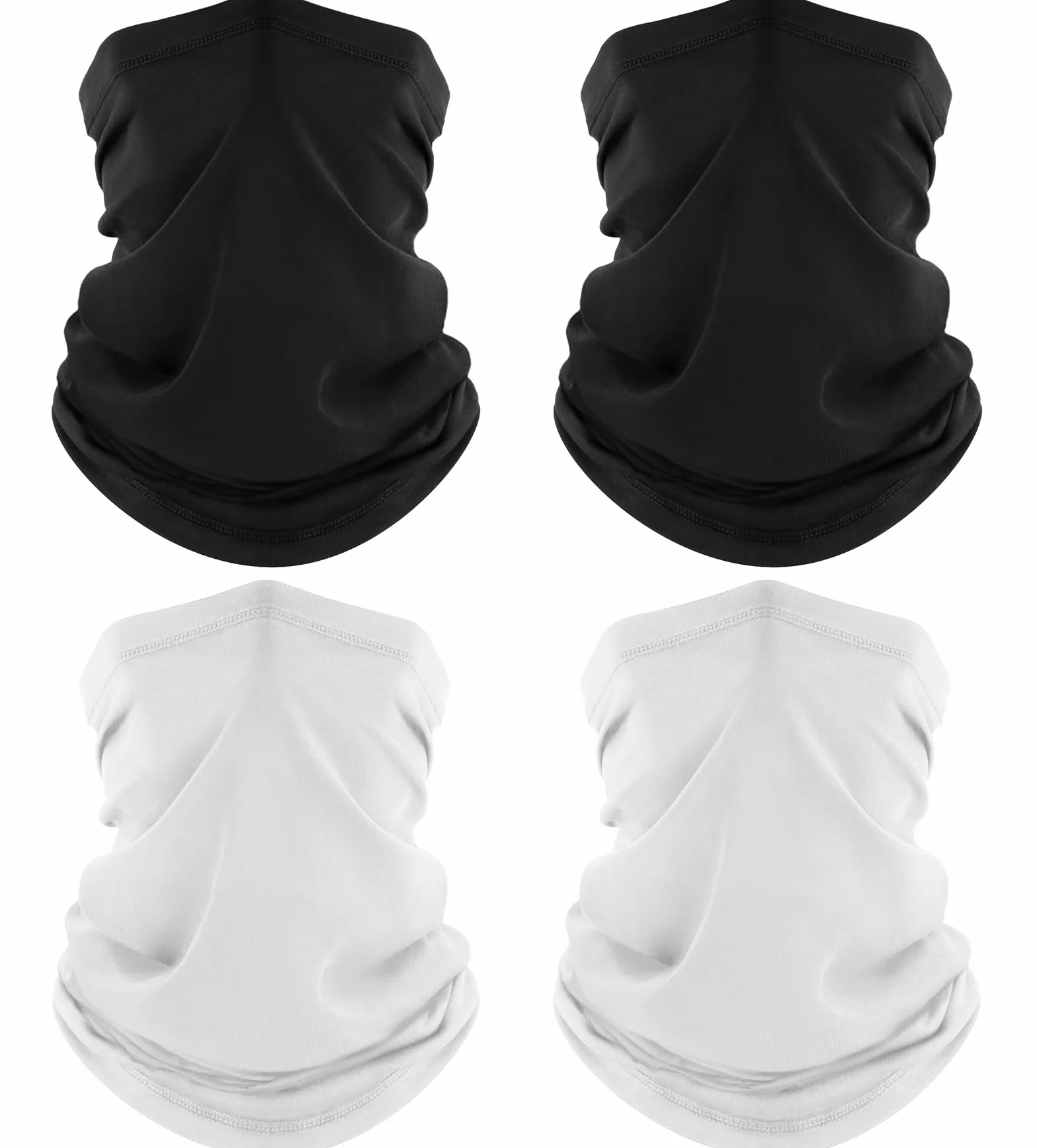 ROXUN 4 Piezas Braga de Cuello, Bandana Transpirable Refrescante Protección UV, Bufanda Multifuncional para Hombre y Mujer, Ideal para Moto y Verano