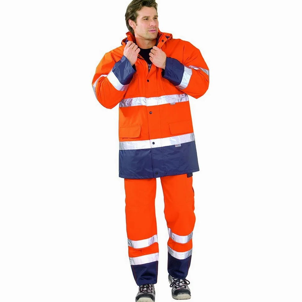 Planam 2056084 señalización – Parka talla 8 x l naranja/azul marino