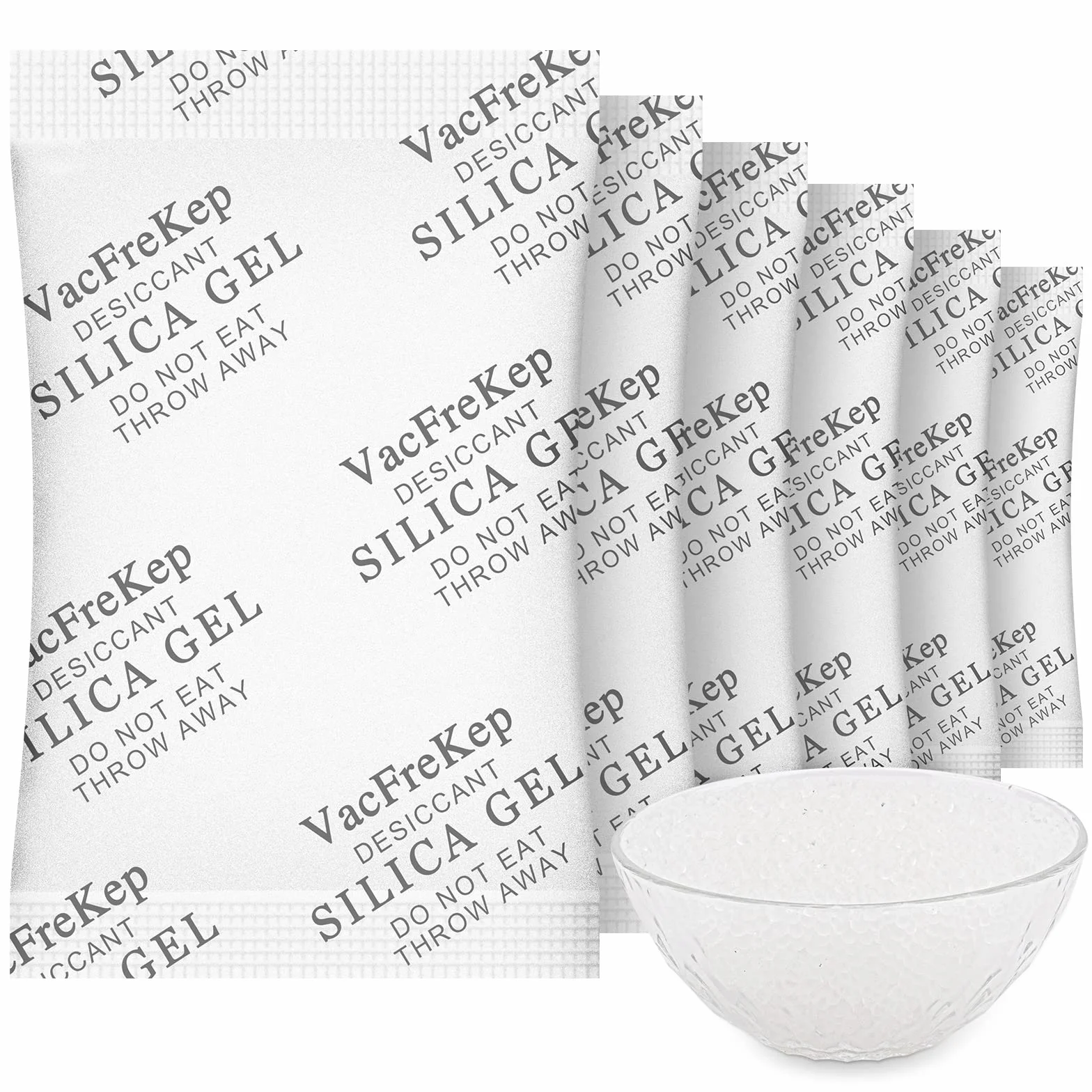 Gel de sílice Sobres Desecante Absorbente de humedad 50 gramos 30 paquetes