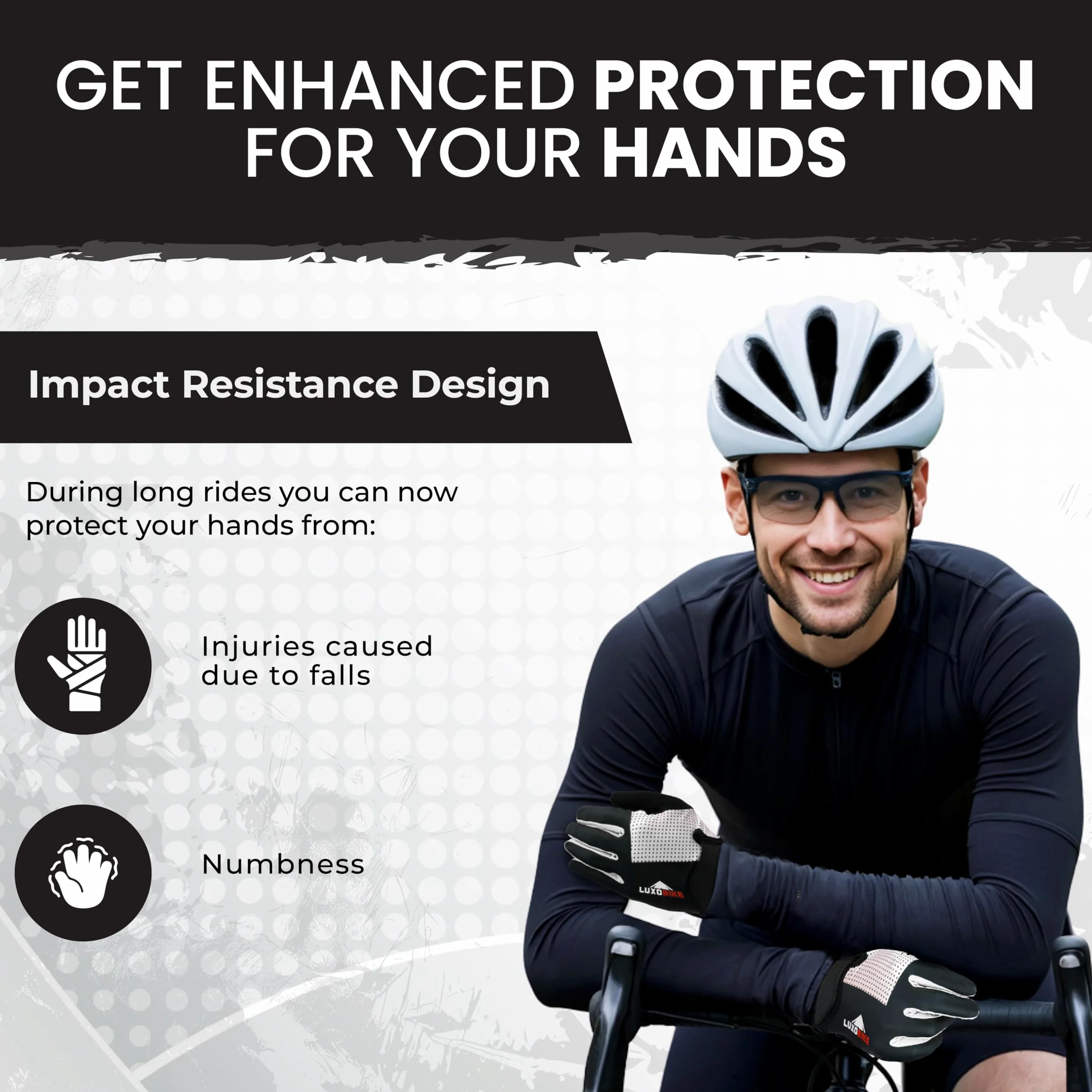 Guantes de ciclismo para mujer, ligeros, transpirables, con absorción de golpes, guantes deportivos de dedo completo con pantalla táctil, guantes de bicicleta de carretera para hombre