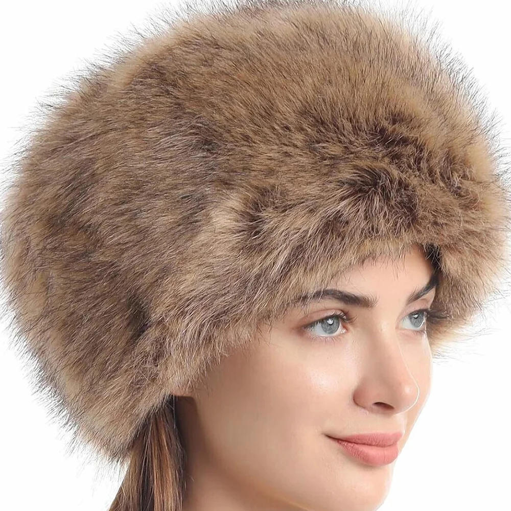 Gorro de Nieve de Invierno a Prueba de arañazos con Textura de Gama, Amplia aplicación, Gorros con Pelo de Pelo Esponjoso, artesanía Exquisita para Diario