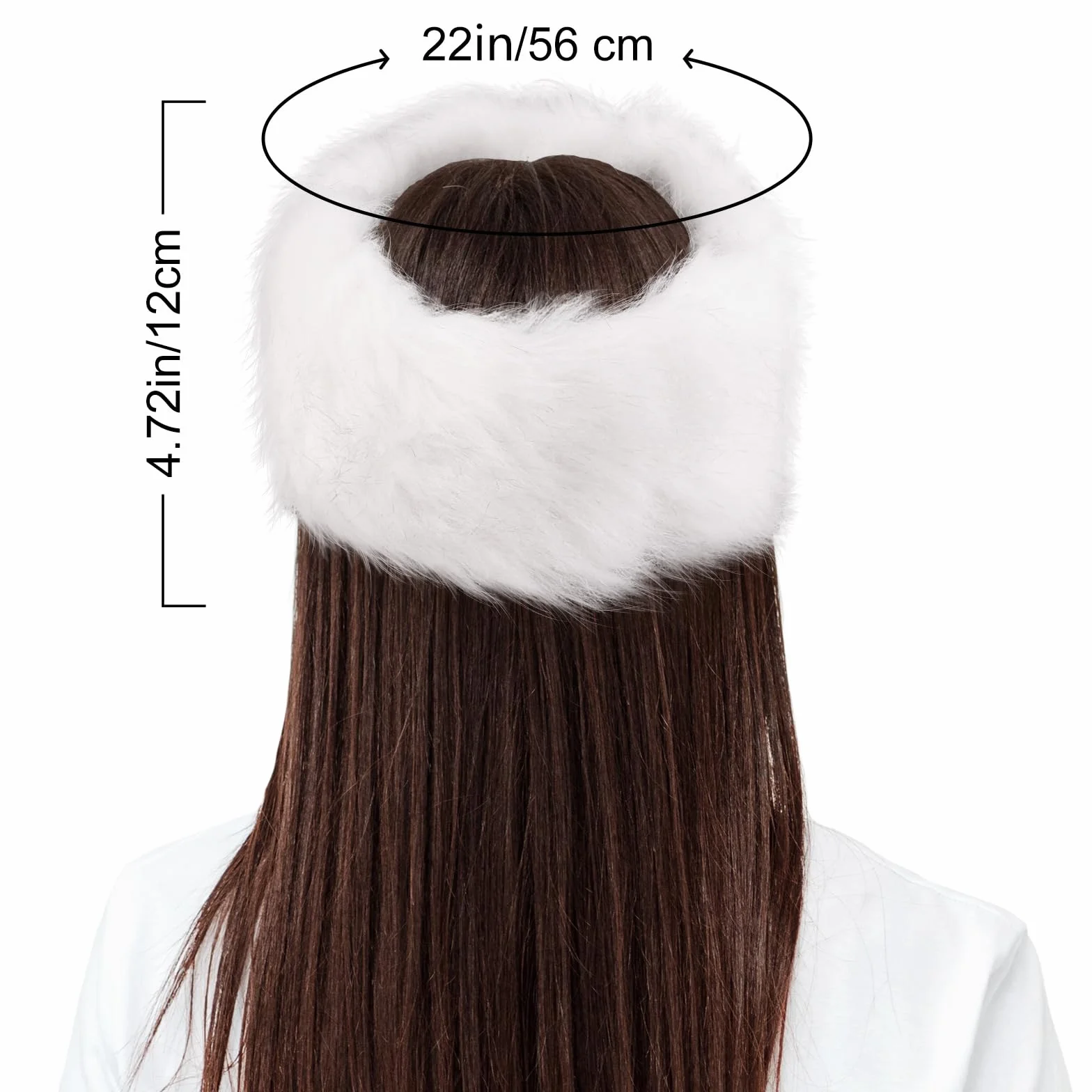 WLLHYF Diadema de piel sintética para mujer, calentador de orejas de invierno, gorro de esquí