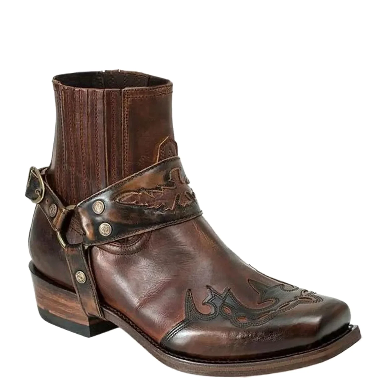 Botas Cowboy Botas de Vaquero del Western for Hombre y Mujer, Zapatos Puntiagudos con diseño Bordado Talla Grande 38-48, Botines for, Botas Cuero Unisex