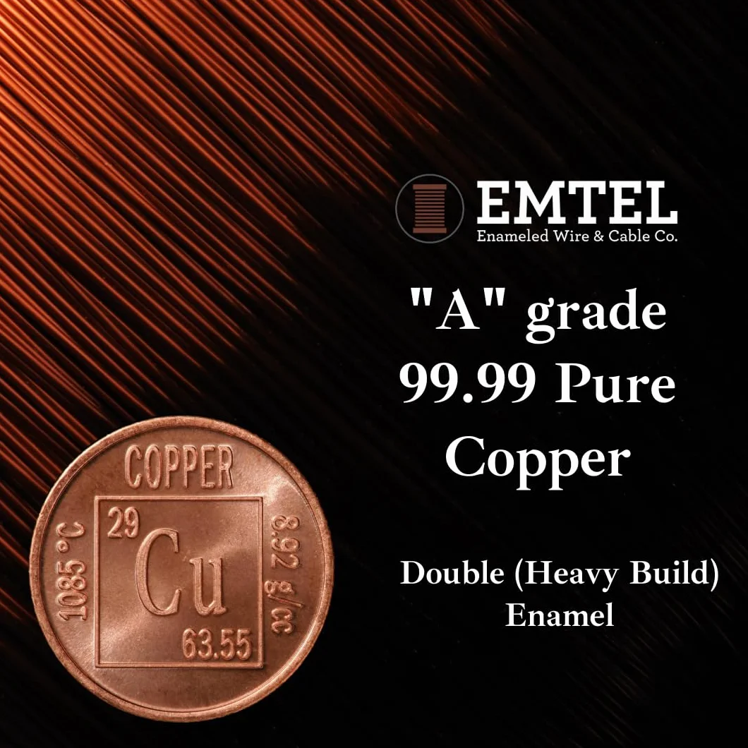 Emtel Alambre de cobre esmaltado 1.15 mm 500 gr 53 m 220°C