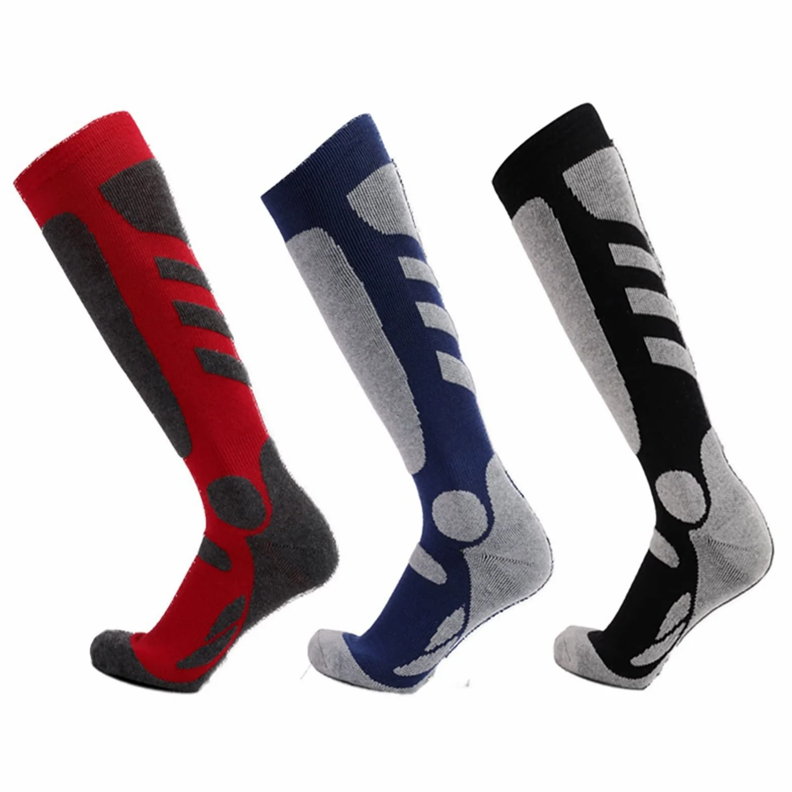 Calcetines deportivos resistentes al aire libre Regiones alpinas al aire libre espesadas TUBO LONG TUBO Calcetines de esquí caliente Mujeres Hombres Ciclismo Calcetines ( Color : 3 , Size : 37-45 )