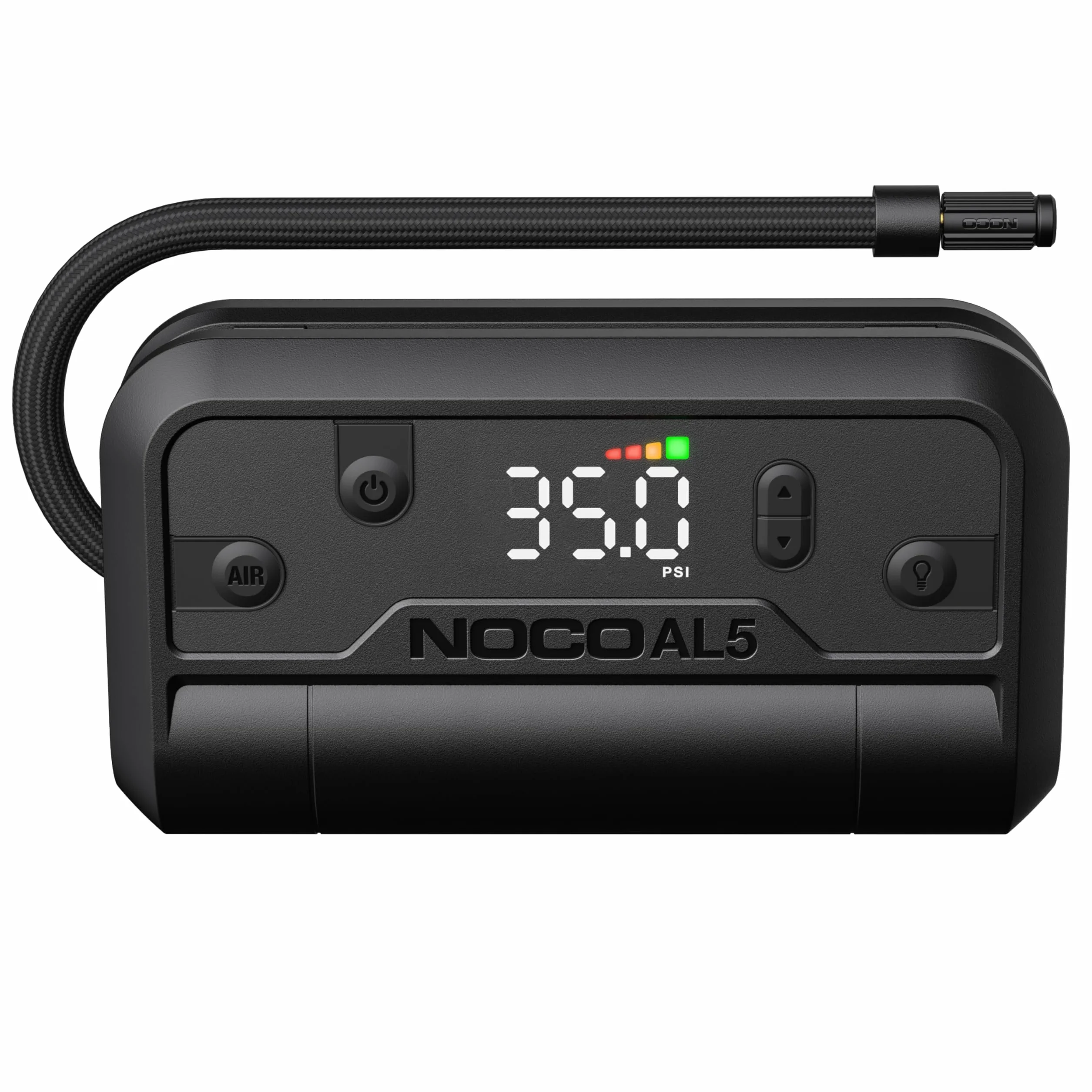 NOCO Air AL5 Inflador de neumáticos inalámbrico 5A Compresor de aire portátil a batería 17 SLPM 0-40 PSI 7 min Manómetro digital Apagado automático