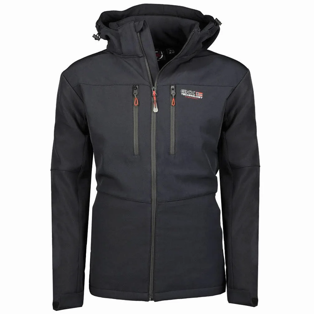 Geographical Norway Timmex Men - Chaqueta Softshell Hombre Impermeable Con Capucha - Abrigo Para Hombres Outdoor Cortavientos Resistente - Senderismo Esquí Otoño Invierno Primavera