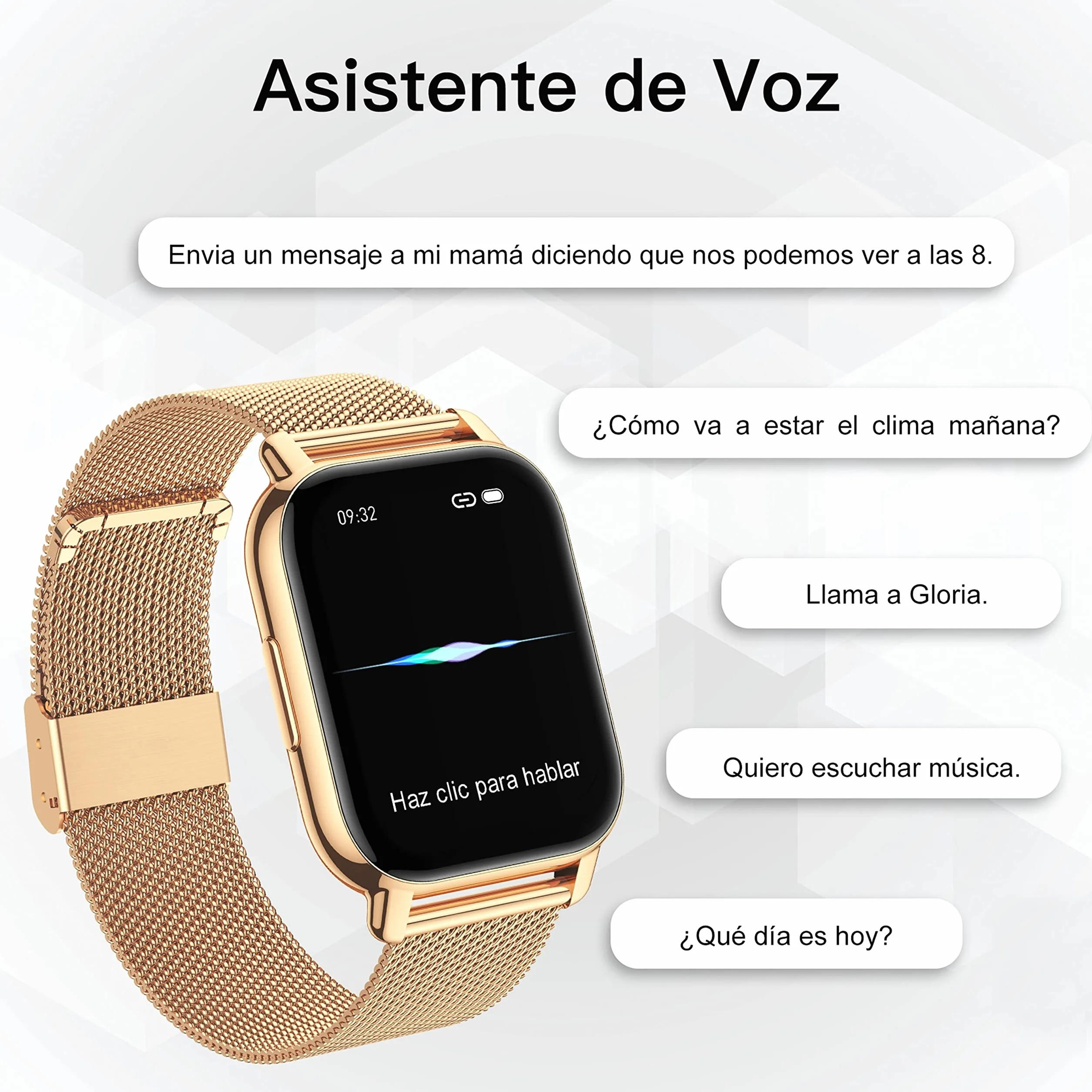 Popglory Reloj Inteligente Mujer, Llamadas/Presión Arterial/100+ Deportes Smartwatch Mujer, Frecuencia respiratoria Frecuencia Cardíaca Oxígeno en Sangre Sueño, Reloj Android iOS