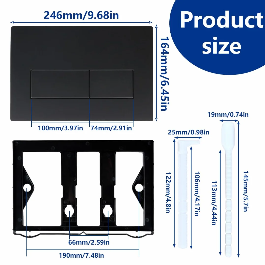 Geberit Sigma01 Pulsador placa de activación cisterna inodoro descarga dual Negro