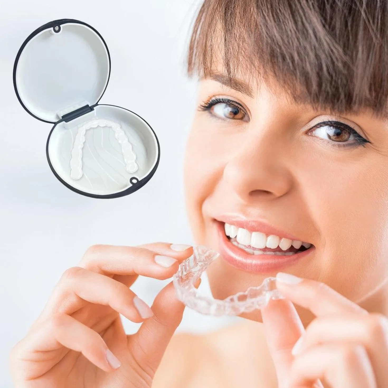 Caja Dental Magnética 2 Piezas, Almacenamiento Aparatos Ortopédicos Sellada Portátil