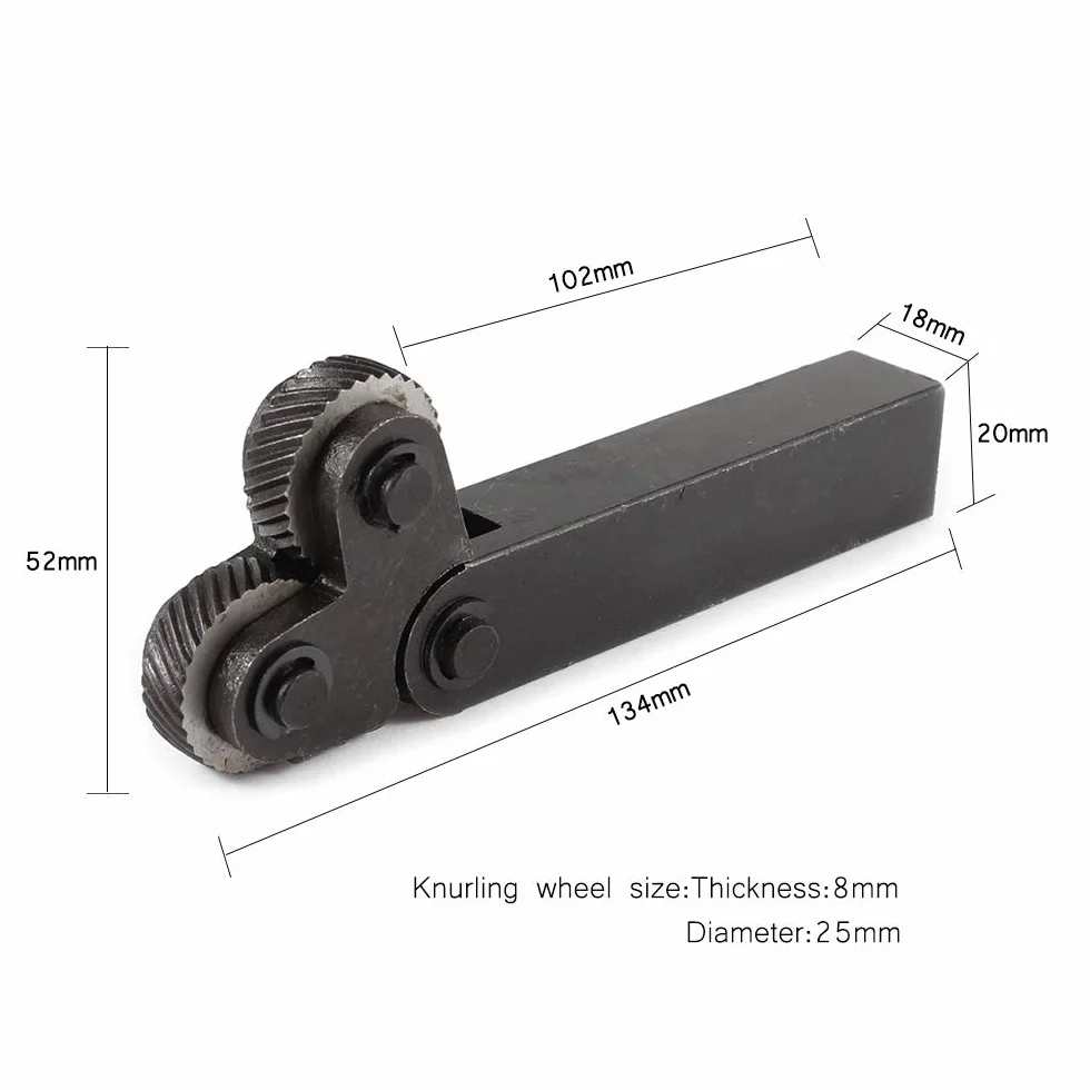 Juego de 7 herramientas de moleteado de acero, ruedas 0.5/1/2 mm, cortador de torno