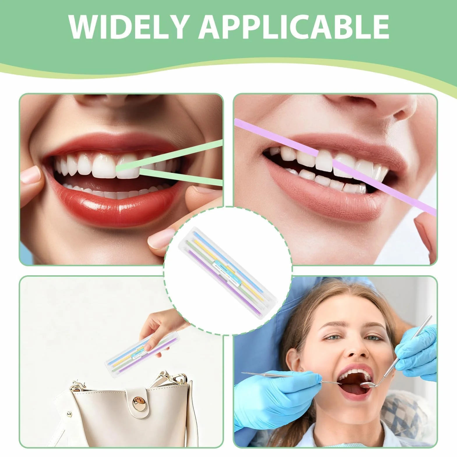 Tira de Pulido Dental 60 Piezas 18×4.5×0.7mm Abrasivos Limpieza Dental Blanqueamiento