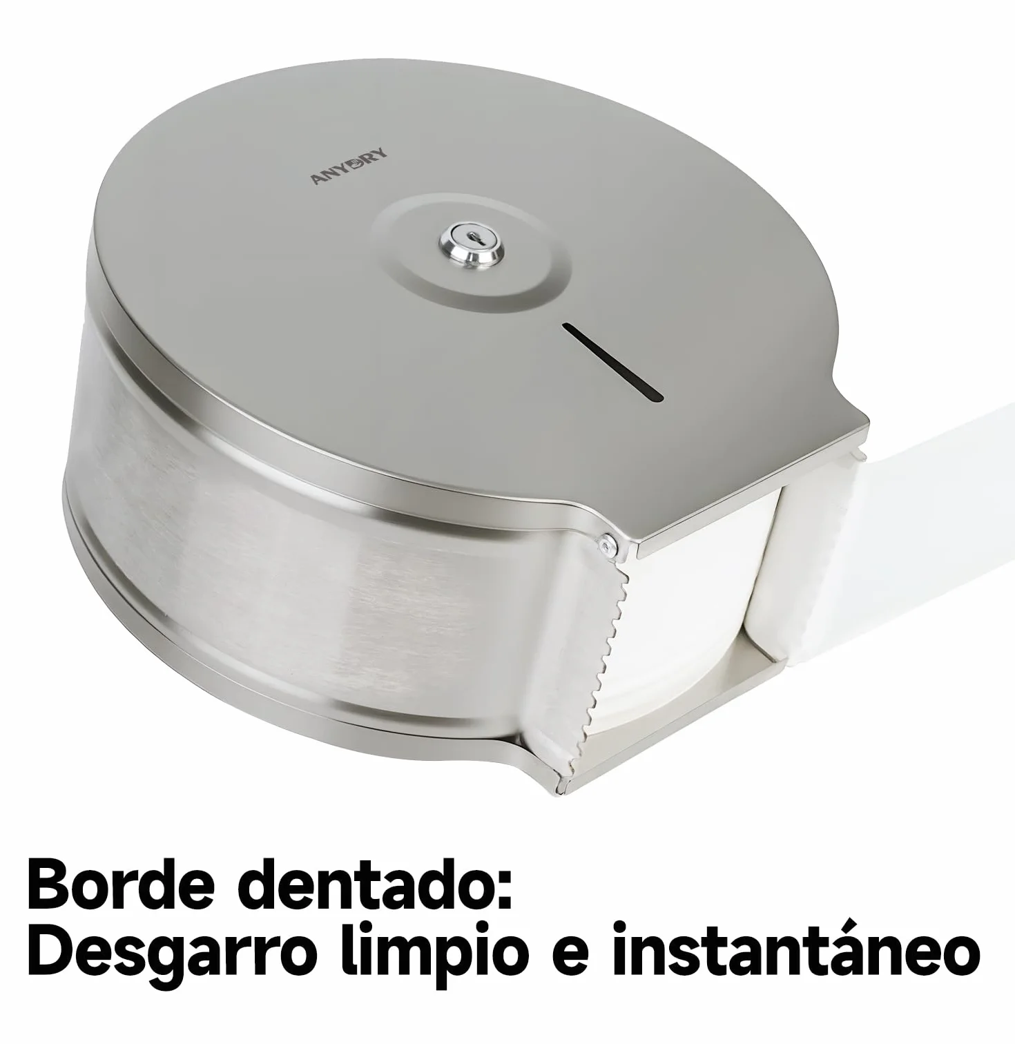 Dispensador de Toallas de Papel Acero Inoxidable Montaje en Pared anydry 5182