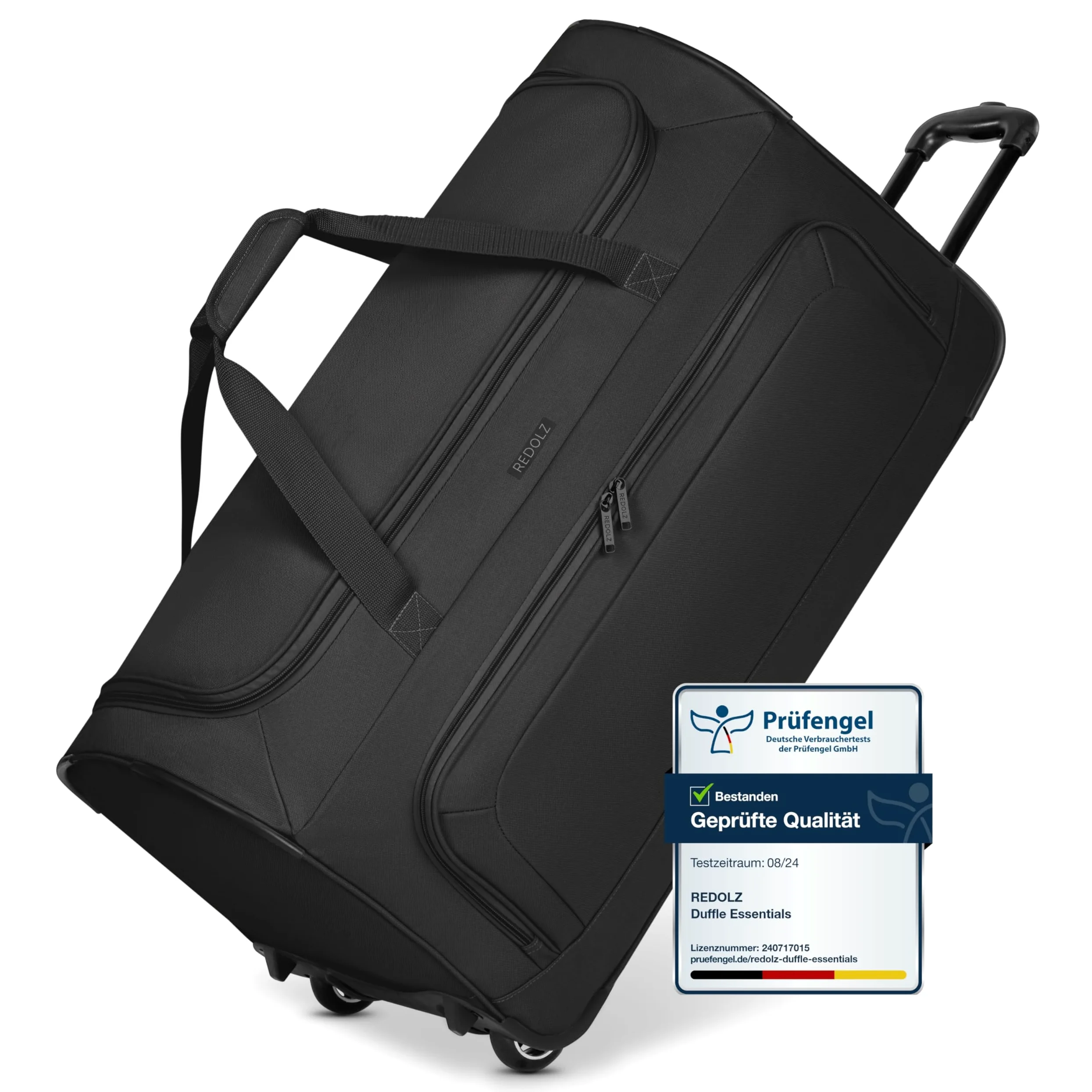 REDOLZ Duffle Essentials Wheeled Duffle L Black