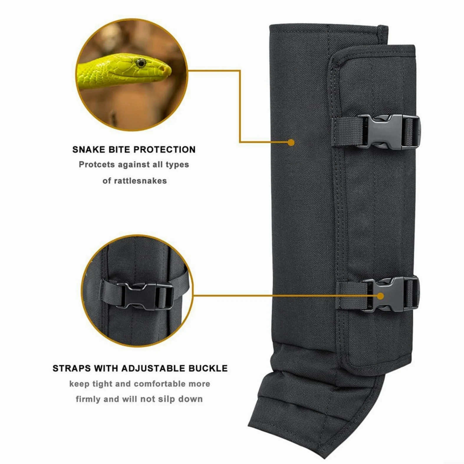 1/2/4 pares de polainas de senderismo al aire libre, con protección Oxford y PP, hebillas ajustables para caza, camping, montañismo, viajes en la selva, verde (4 piezas verdes)