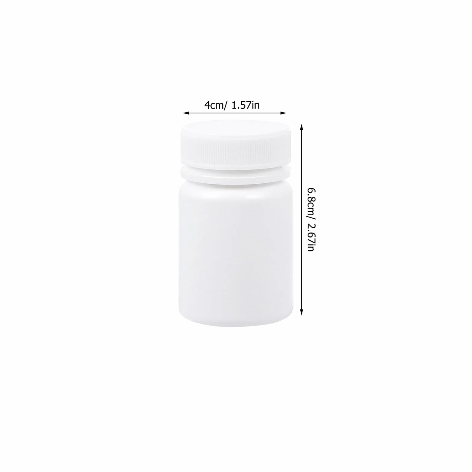 Healeved 30 Piezas Botella Transparente Rellenable Pastillas Polietileno Viaje