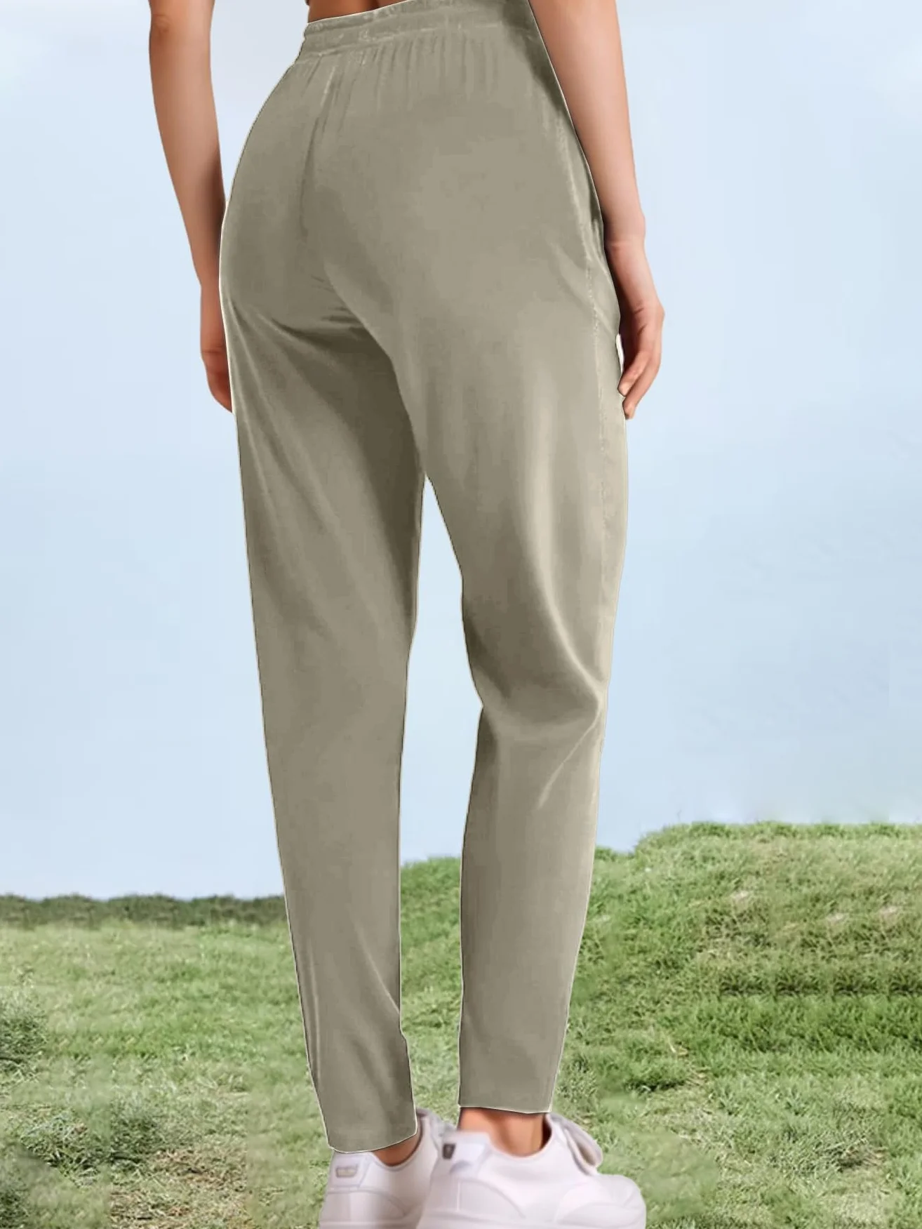 Pantalones de senderismo para mujer, ligeros, cómodos, transpirables, de secado rápido, elásticos, con bolsillo con cremallera