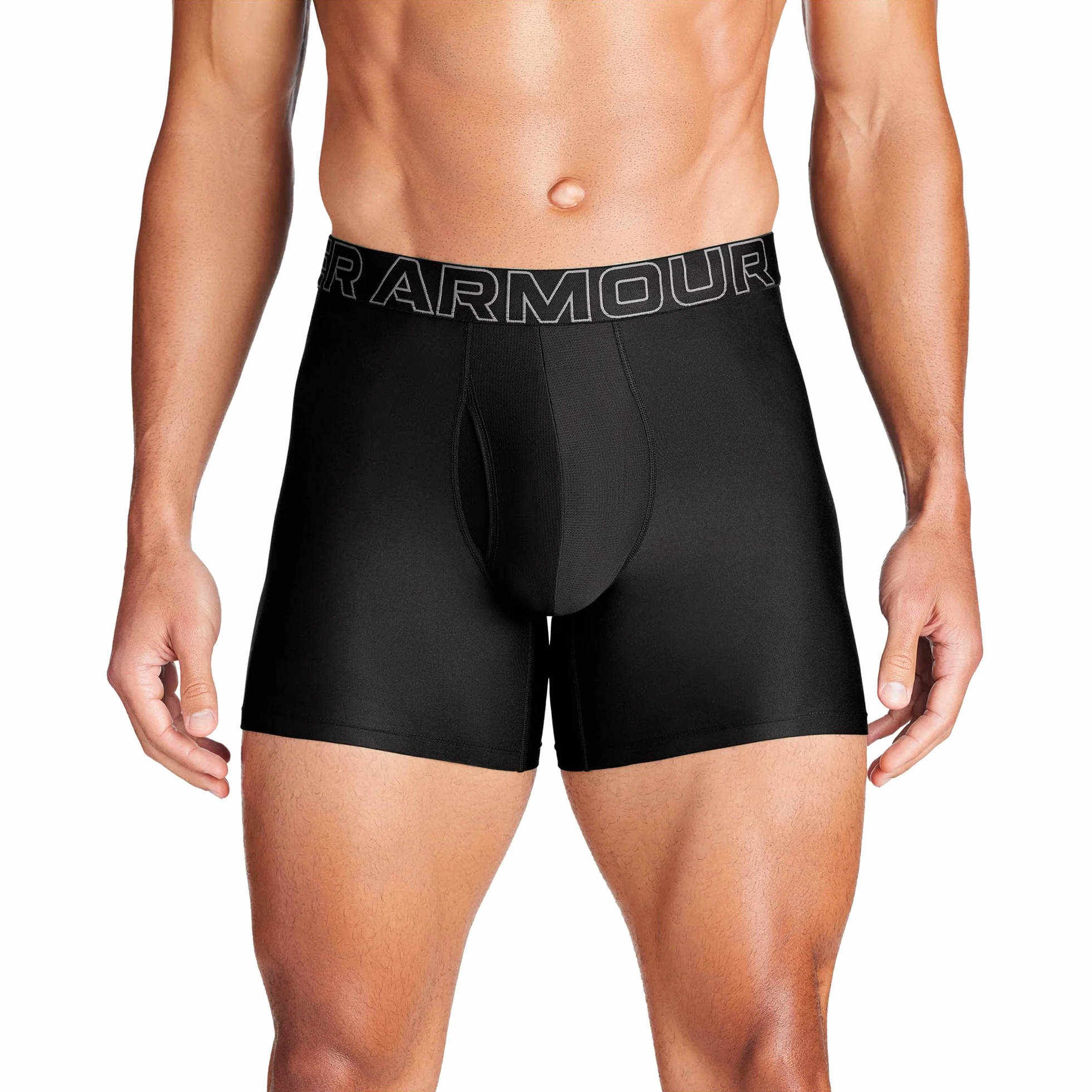 Under Armour Pack de 3 Bóxers Tech Performance para Hombre, Largo de Pierna de 15 cm – Transpirable, Absorbe la Humedad, Tacto Suave, Comodidad Todo el Día