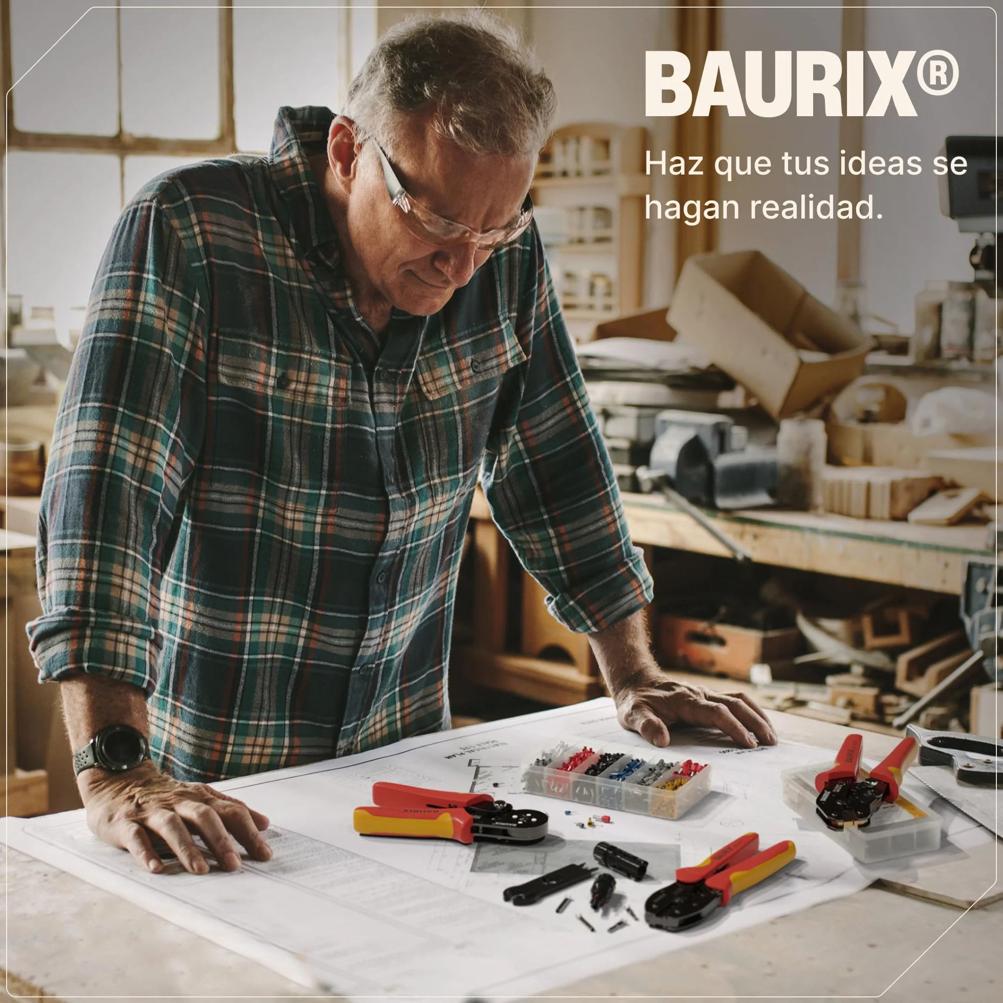 BAURIX Tenaza Crimpadora MC4 2,5-6mm² para Cables PV Conectores Solares